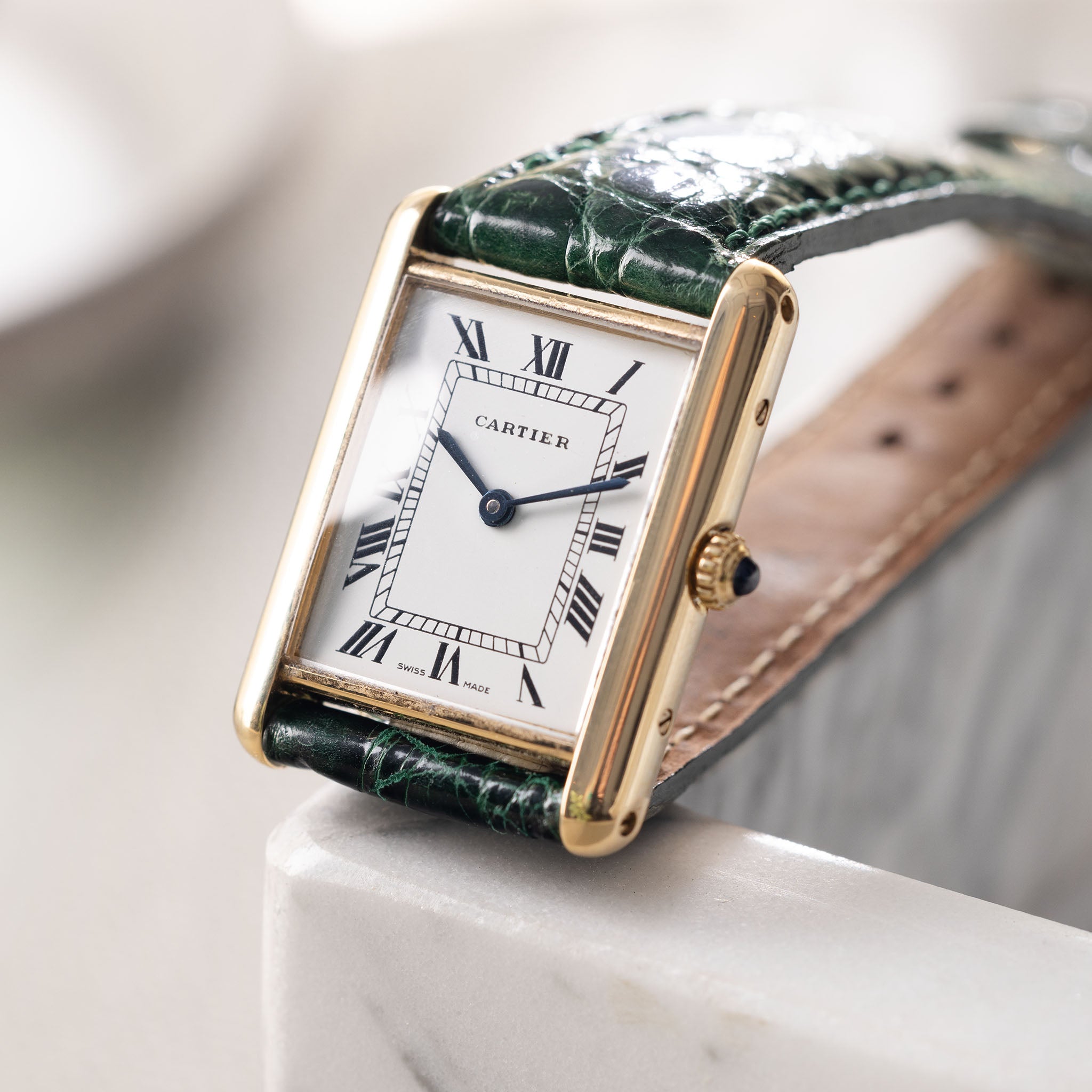 Cartier Tank Louis 18 Karat Gelbgold Quartz