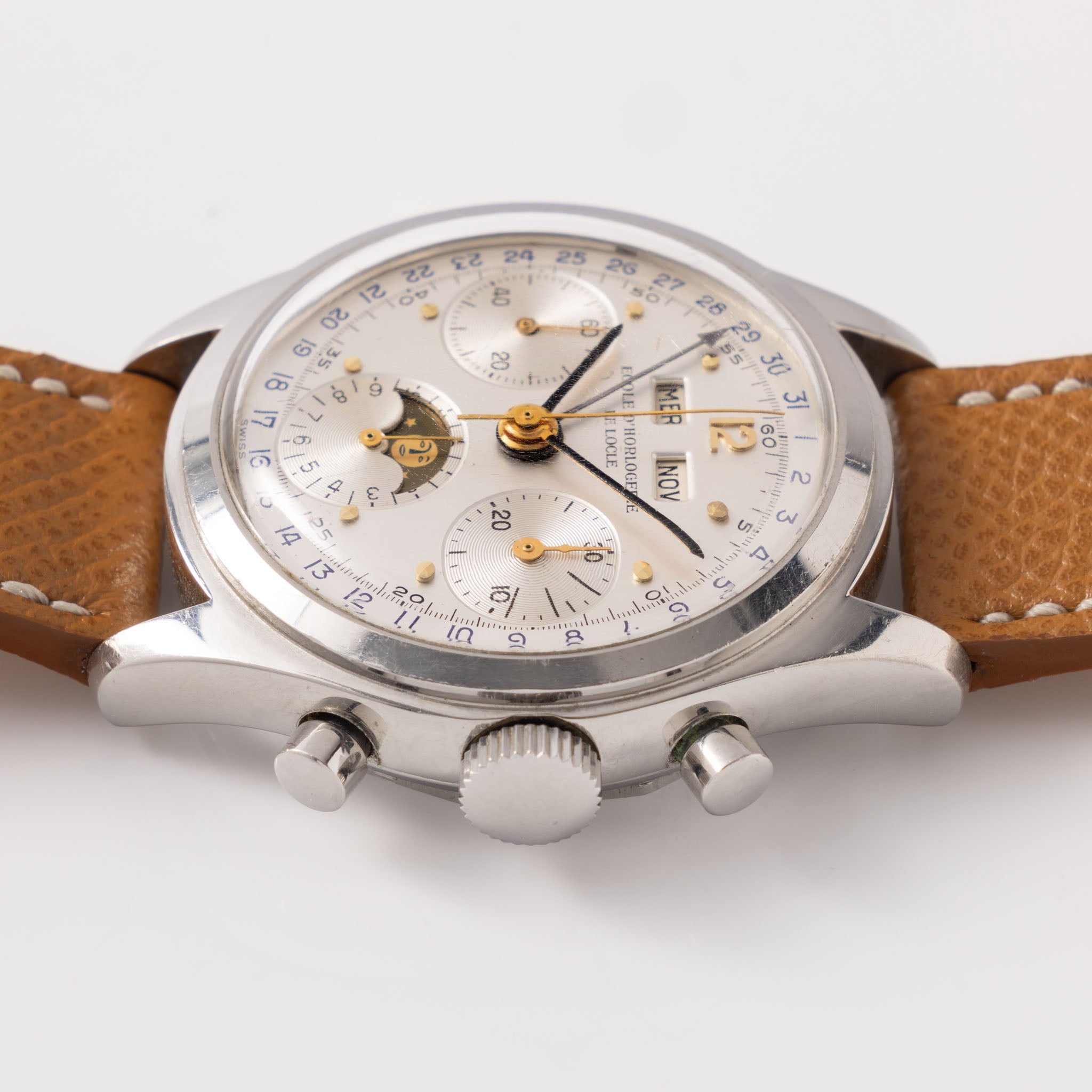 Triple Date Chronograph Moonphase Spillmann Case Ecole D'Horlogerie Le Locle