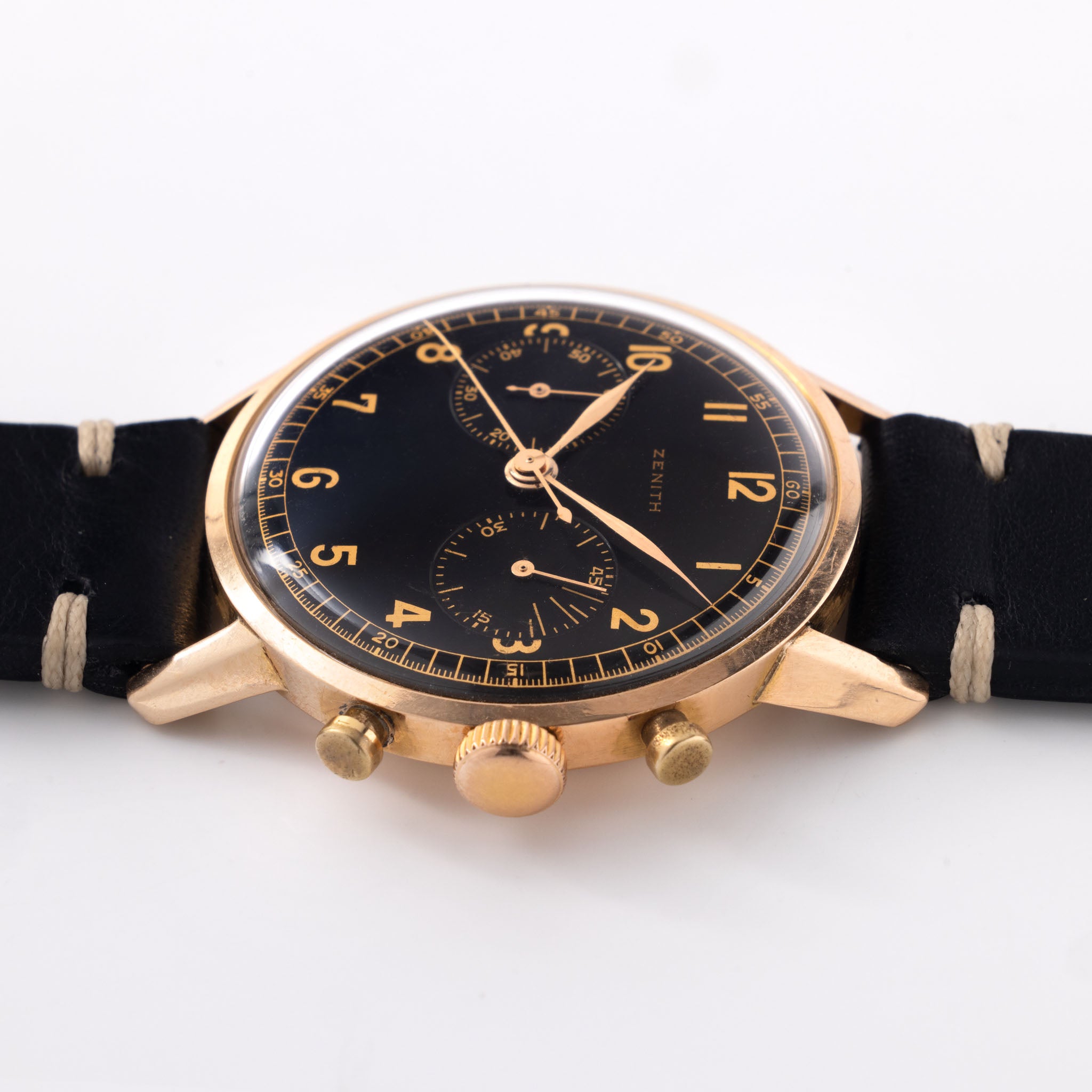 Zenith Chronograph 18 Karat Roségold mit Militär Provenance