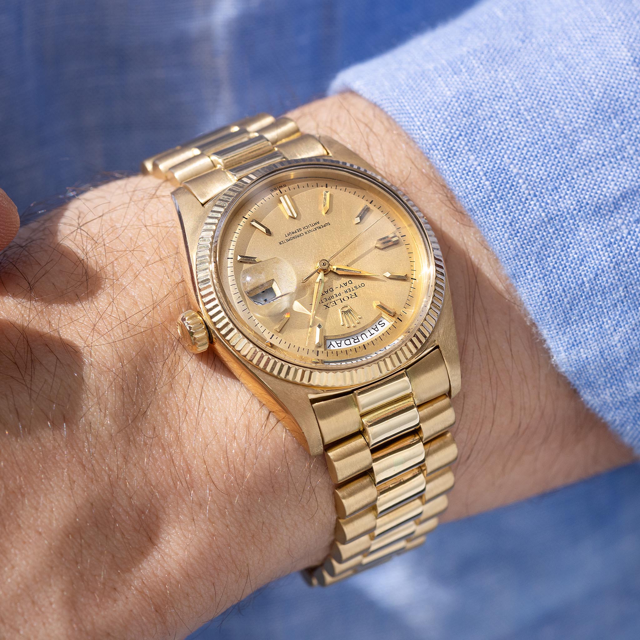 Rolex Day-Date Amtlich Geprüft Dial Big Logo Bracelet Ref 1803