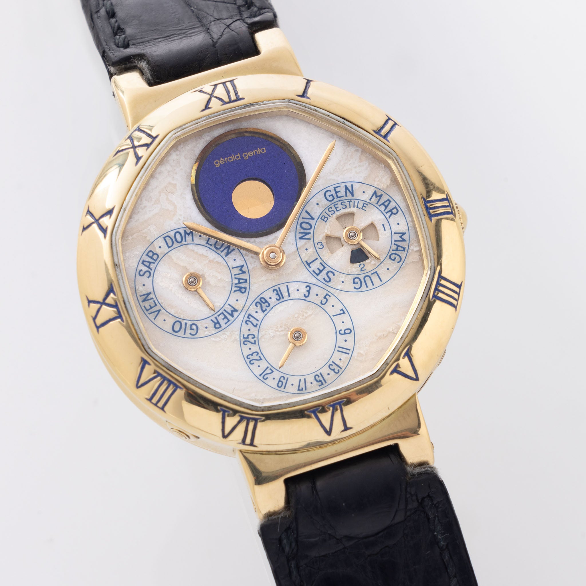 Gerald Genta "Success" Perpetual Kalender Mondphase in 18 Karat Gelbgold Referenz G2994.7