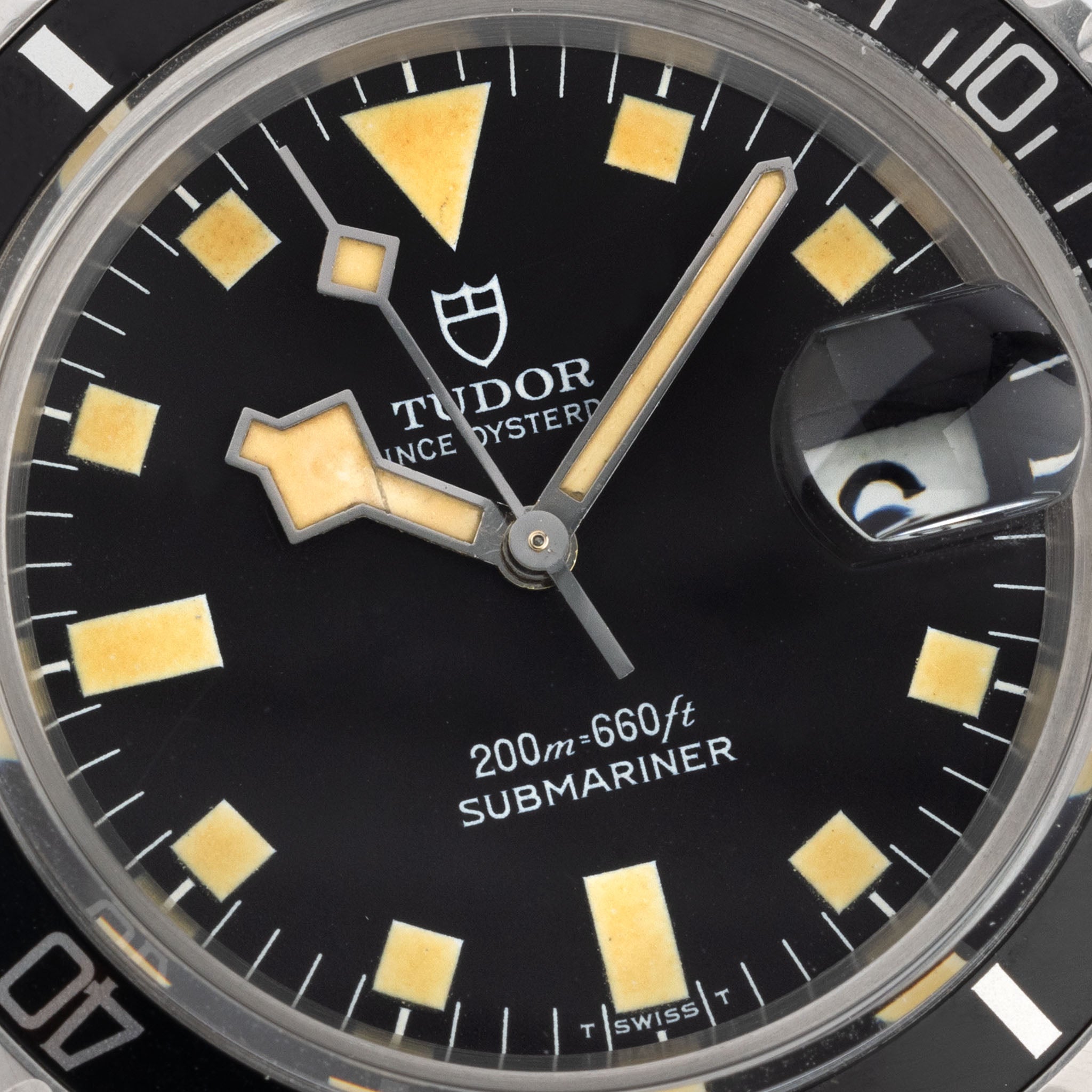 Tudor Snowflake Referenz 9411/0 Mit Schwarzem Zifferblatt