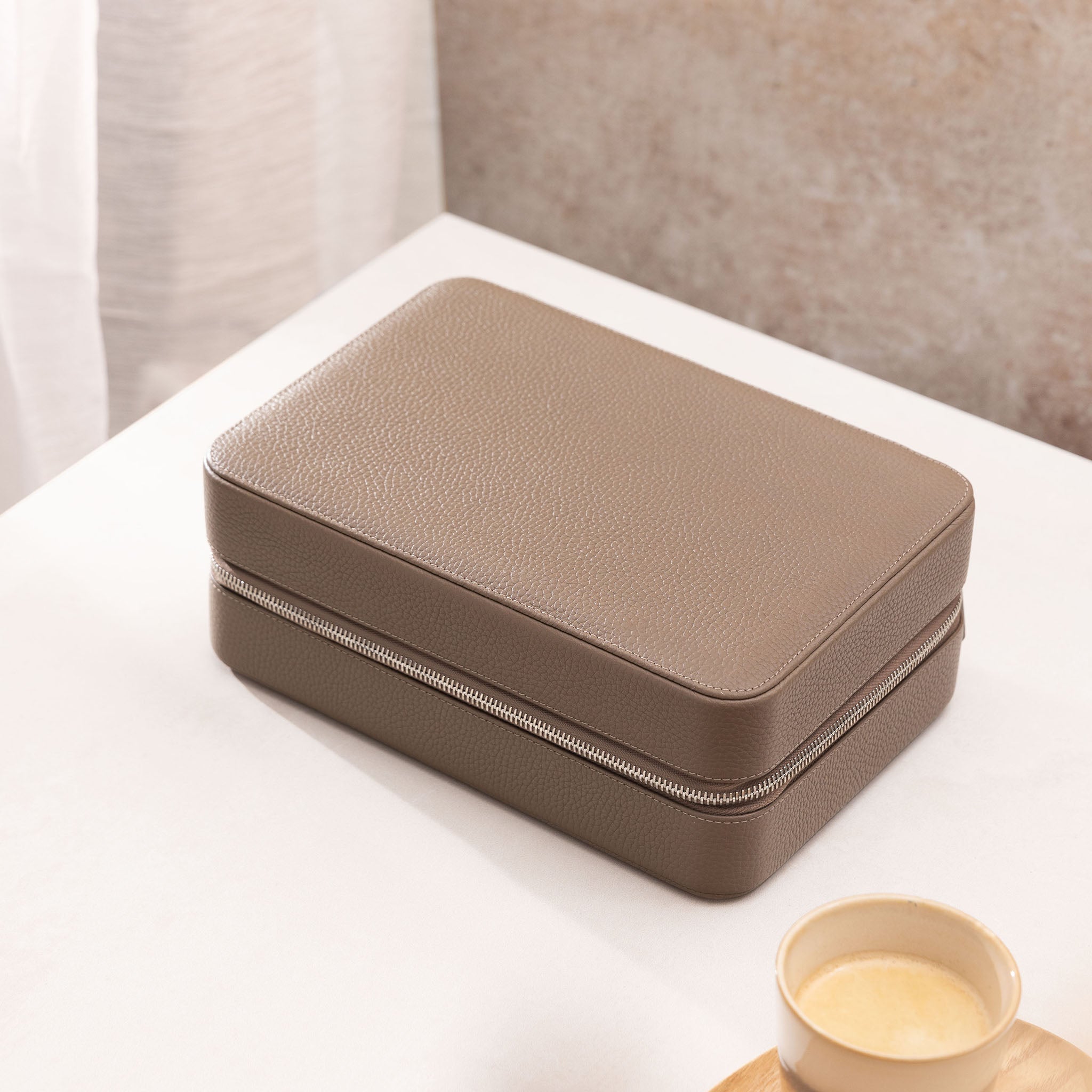 Prime Leder Uhrenbox Taupe by JPM
