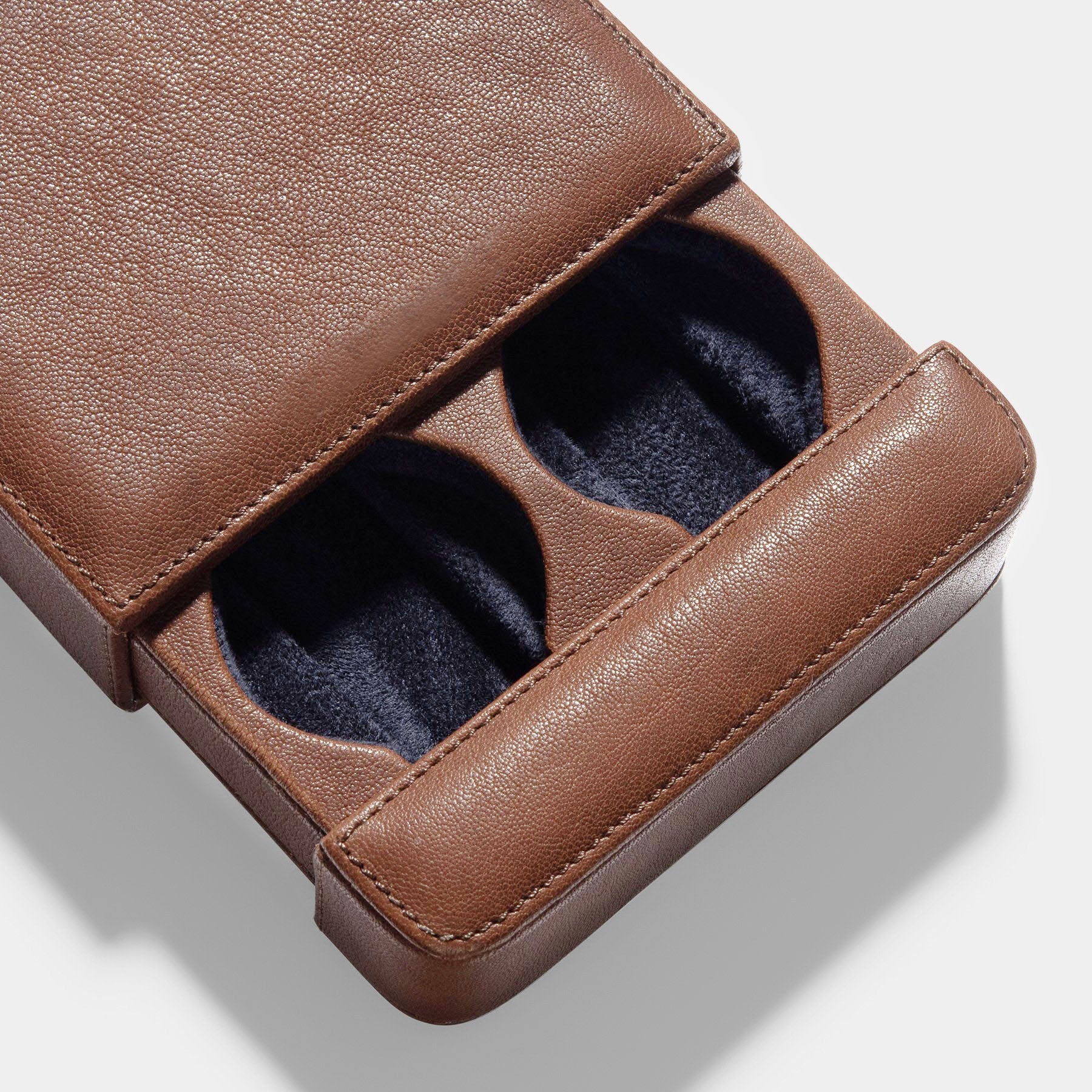 Slider Leder Uhrenbox Toffee