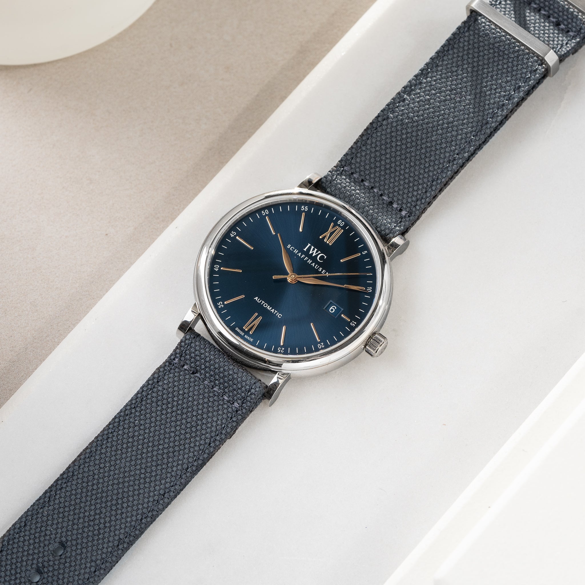 Uhrenarmband für IWC Portofino - Graphite Canvas