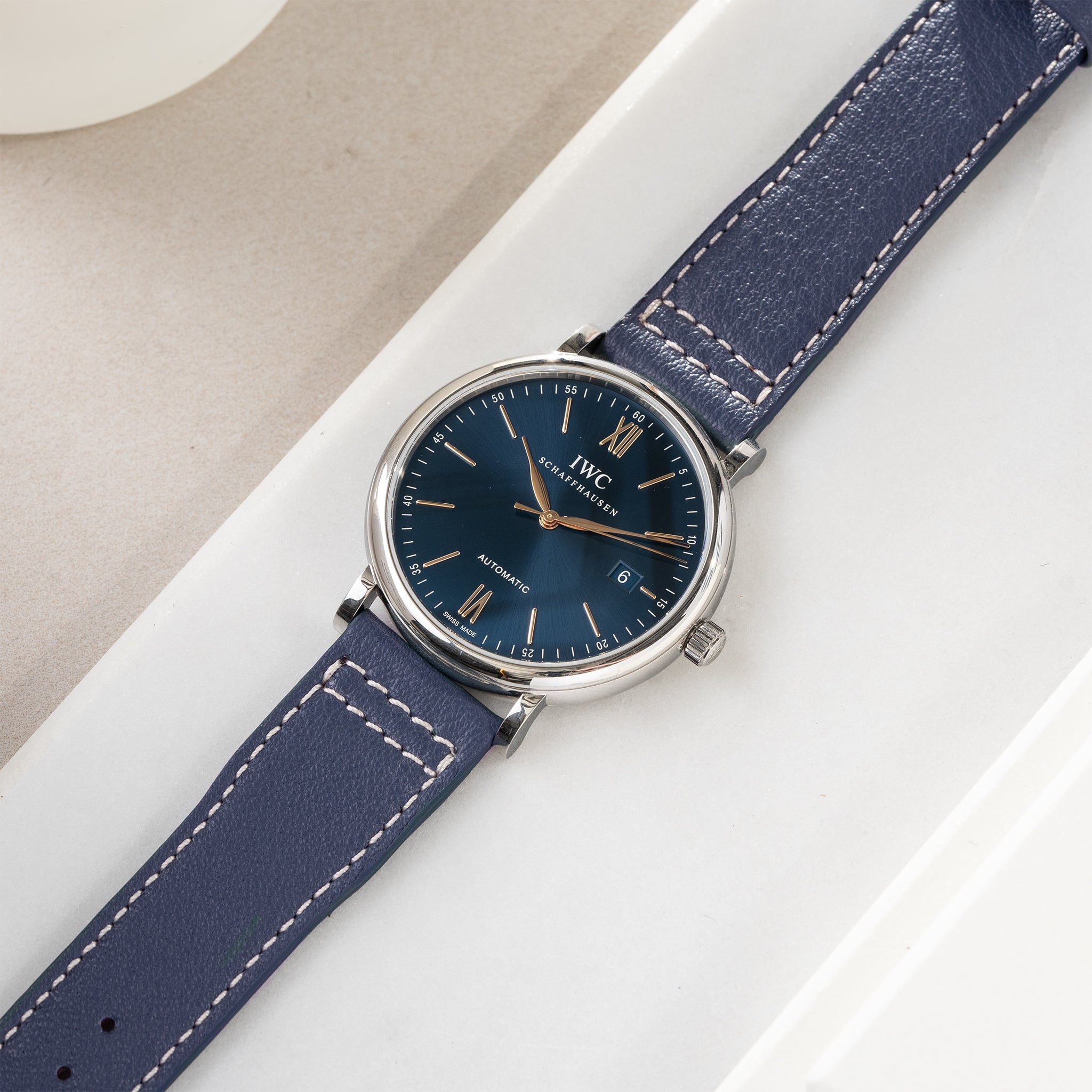 Uhrenarmband für IWC Portofino - VIPR Blue Aviator Leather