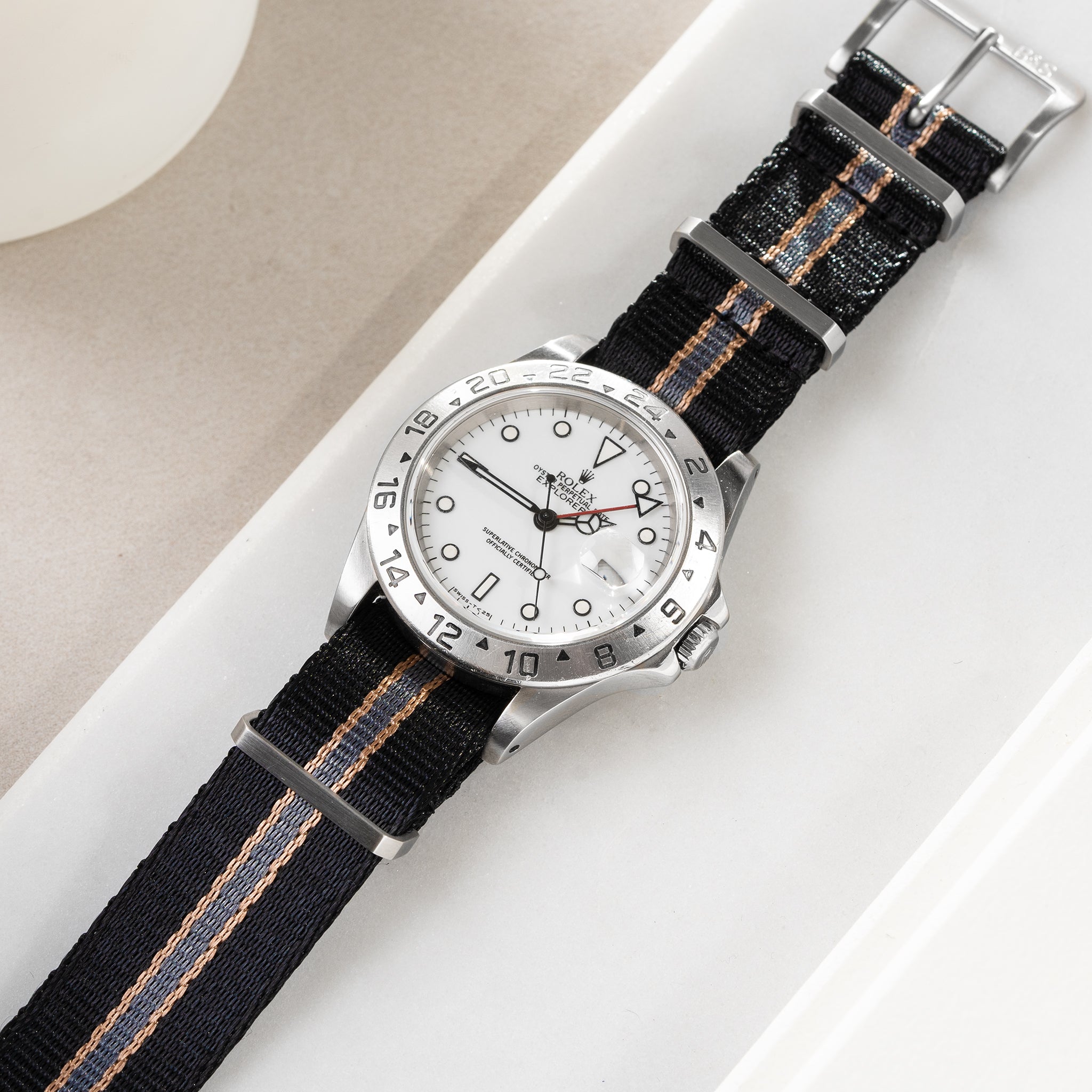 Uhrenarmband für Rolex Explorer 2 - Nylon Single Pass 300 Edition (20mm)