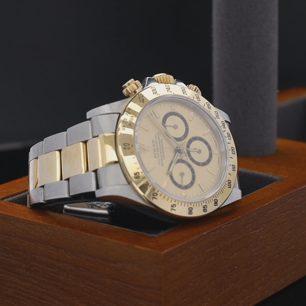 Rolex Cosmograph Daytona 16523 Mit 4-Liner Champagner Zifferblatt