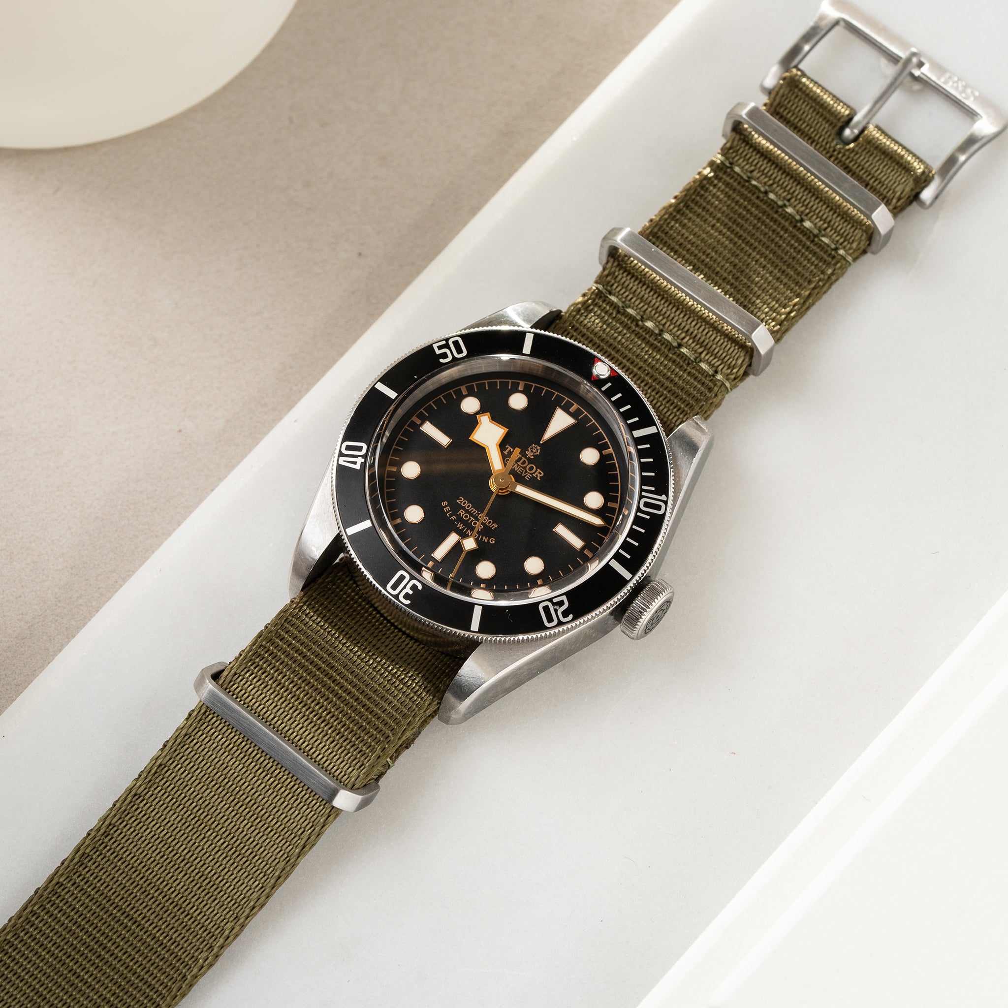 Uhrenarmband für Tudor Black Bay 41mm - Single Pass Olive Green