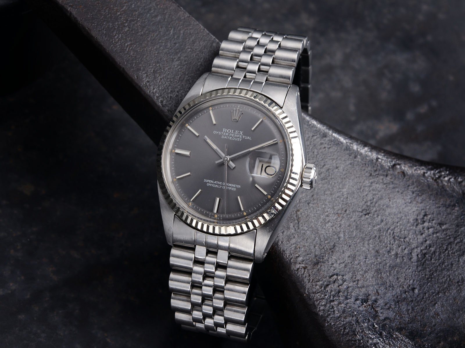 ROLEX 1601 DATEJUST GREY DIAL