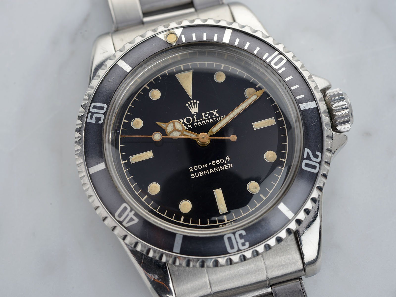 ROLEX 5512 PCG GILT CHAPTER RING EXCLAMATION POINT SUBMARINER