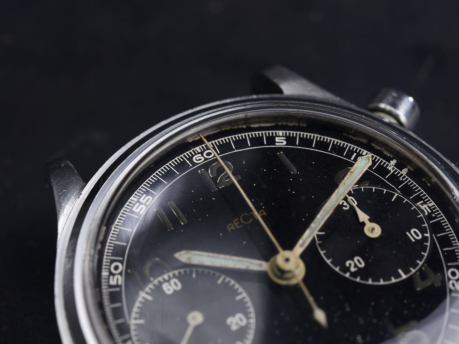 RECTA BLACK GILT 38 MM 40TH CHRONOGRAPH