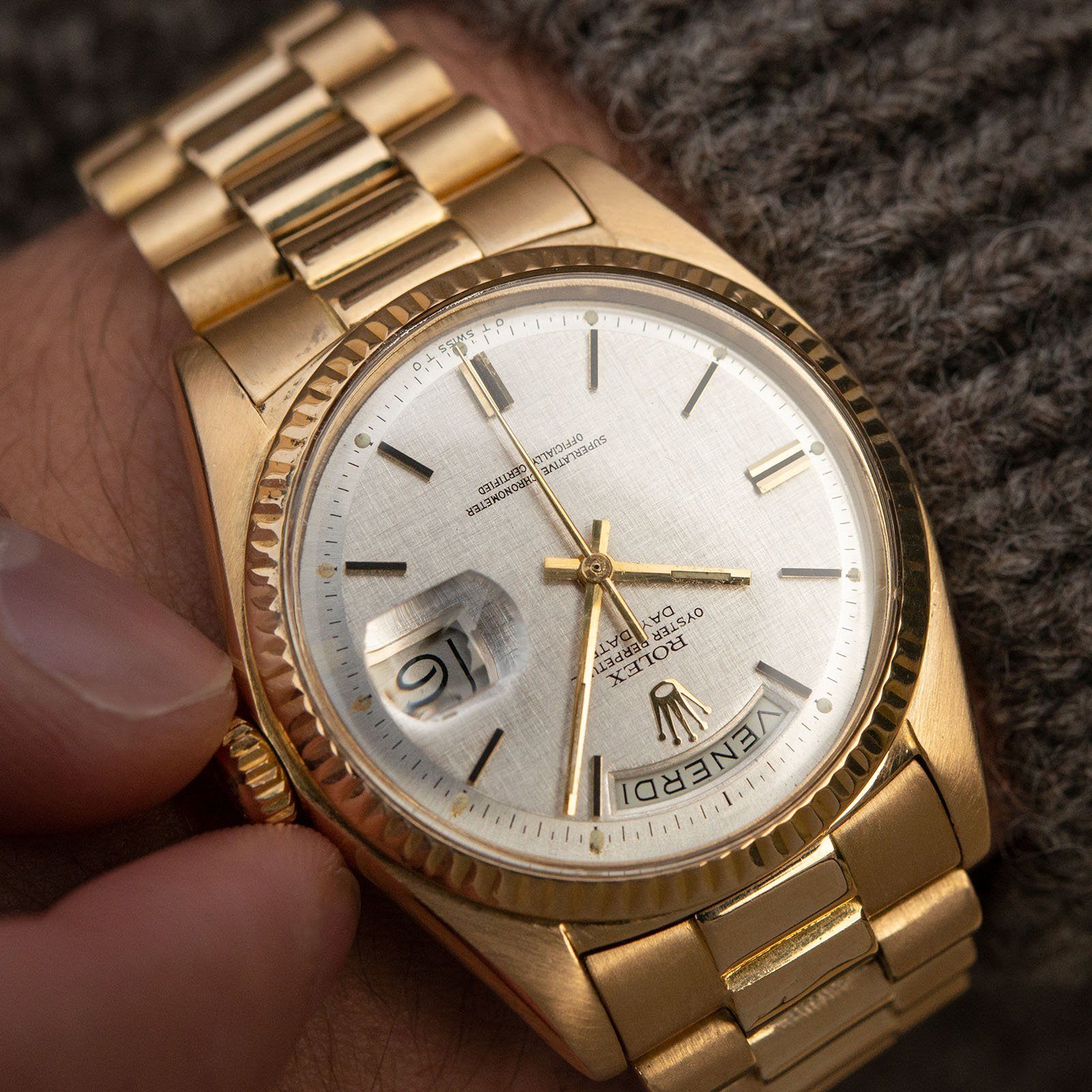 Rolex Day-Date Linen Dial 1803