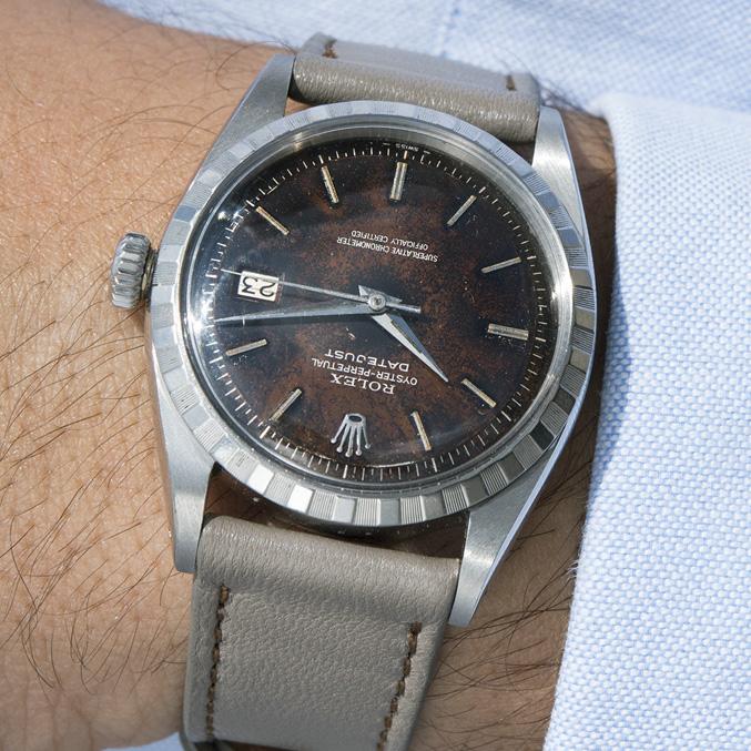 Rolex 6605 Datejust Tropical Gilt Dial 1957