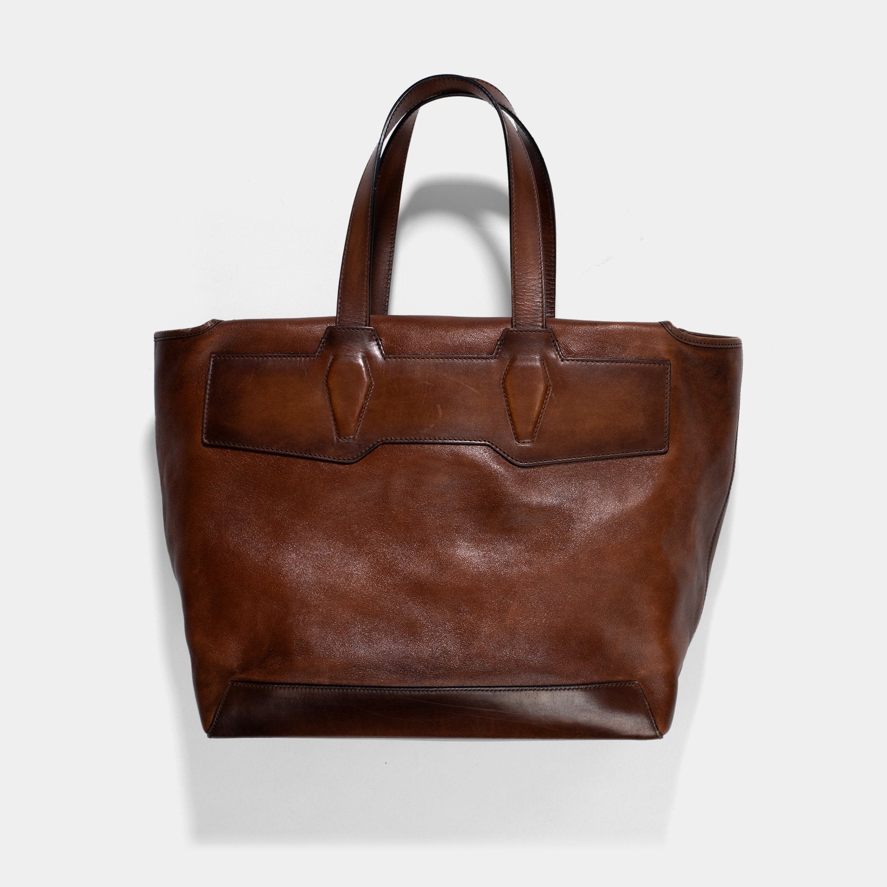 Berluti Scritto Brown Leather Tote