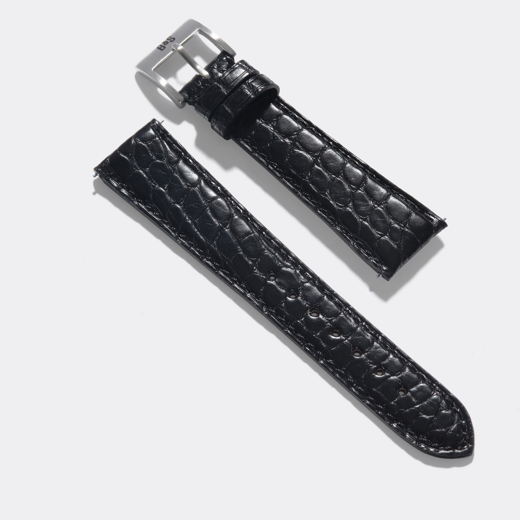 Black Alligator Leather Watch Strap - Change It