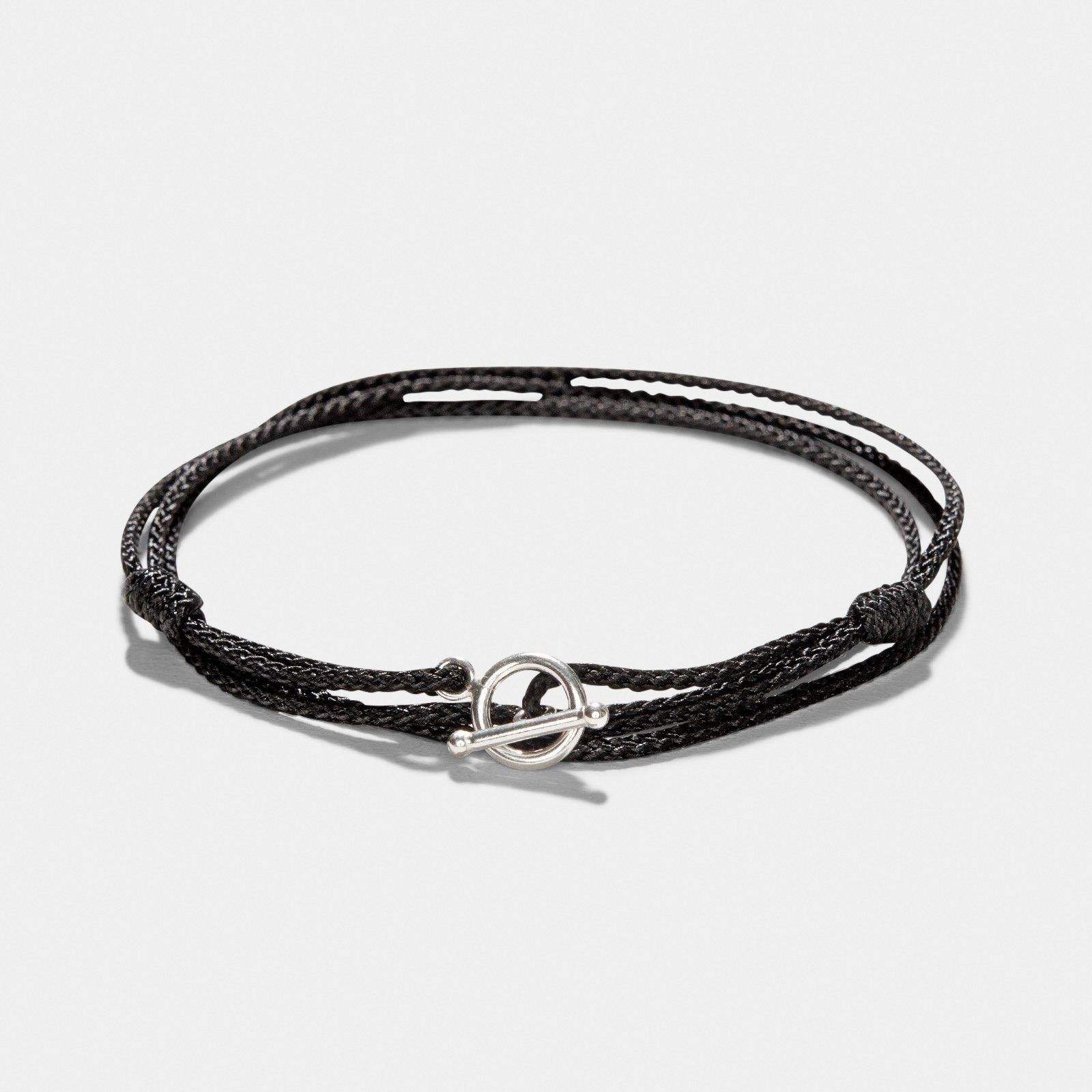 Oskar Gydell Nylon Cord Bracelet Black 3-Laps