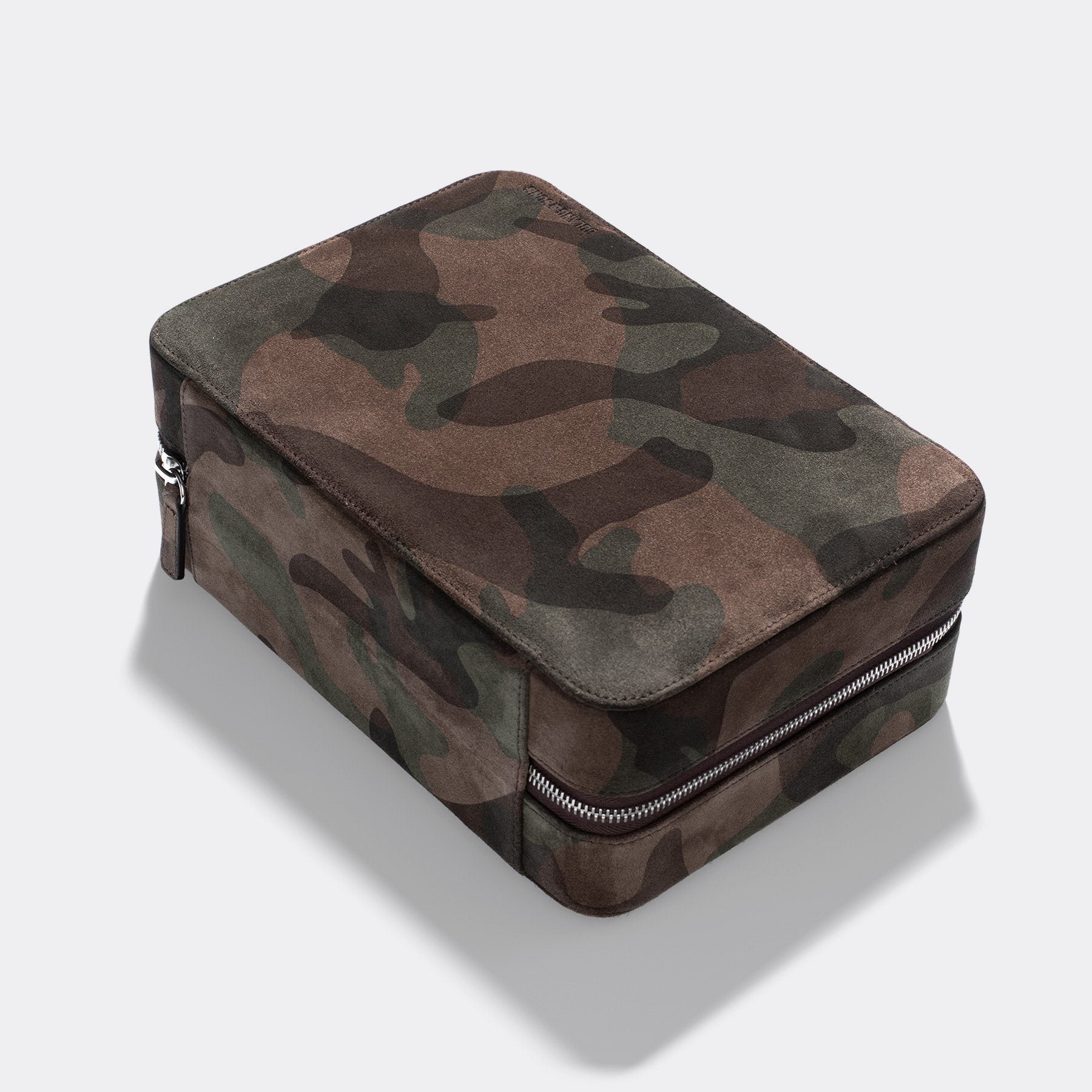 Brown Camo Suede Luxury Leather Watch Box