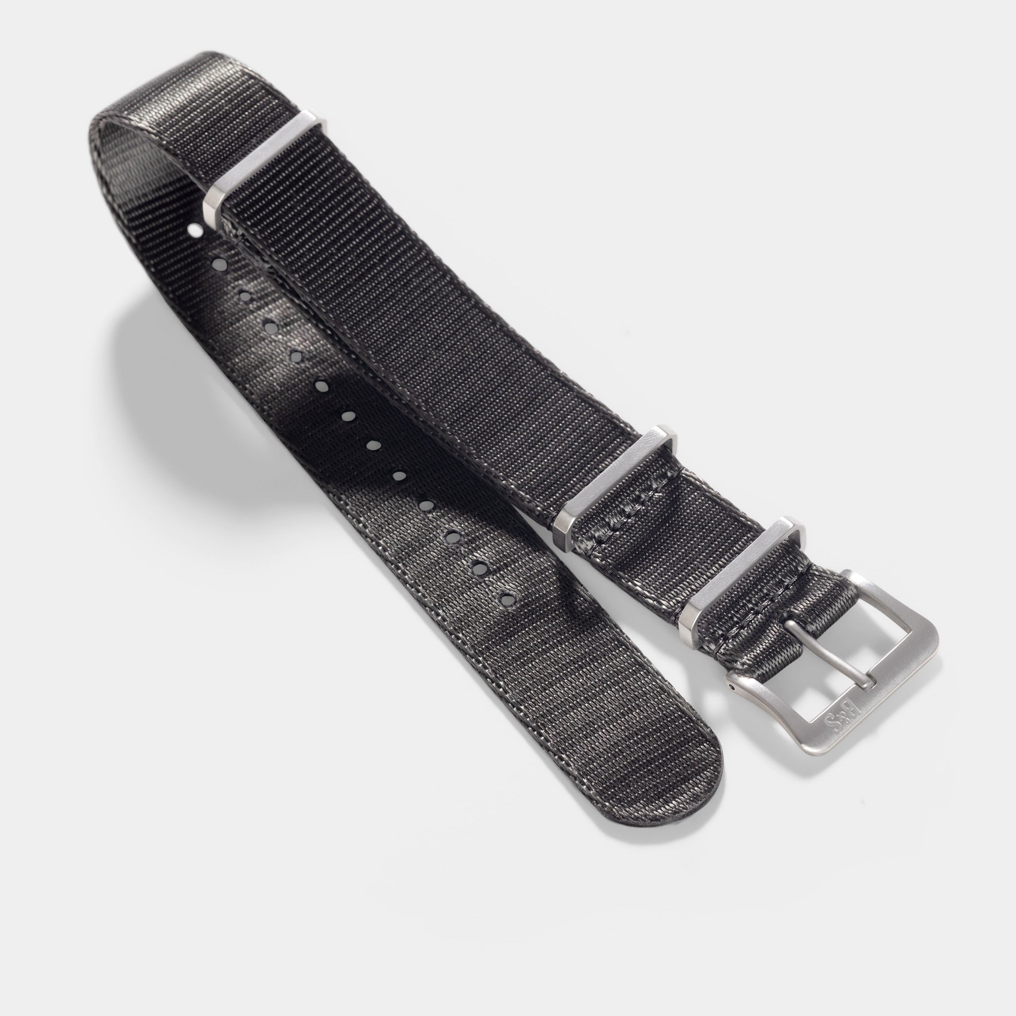 Deluxe Nylon Nato Watch Strap Graphite Grey