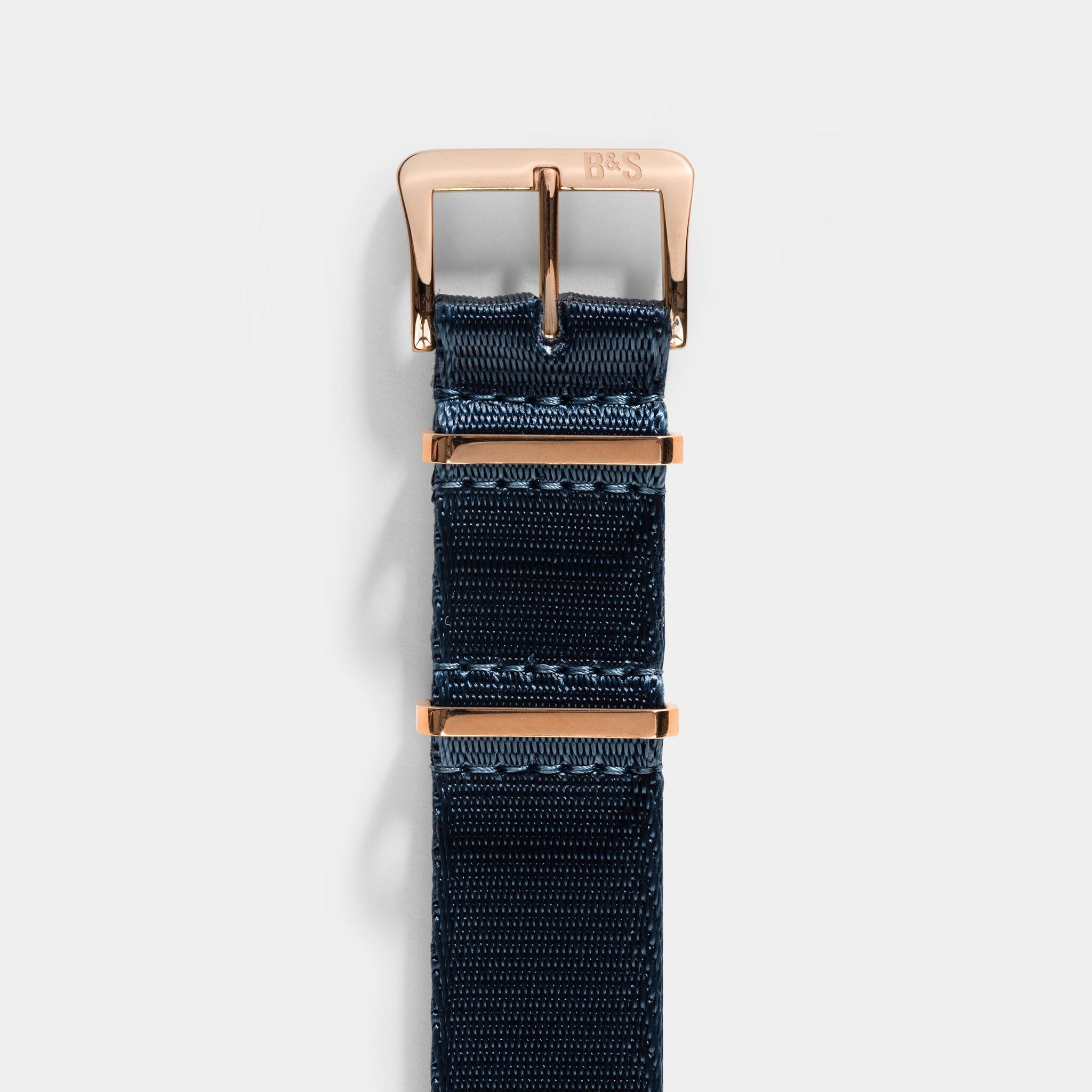 Deluxe Nylon Nato Uhrenarmband Navy - Roségold