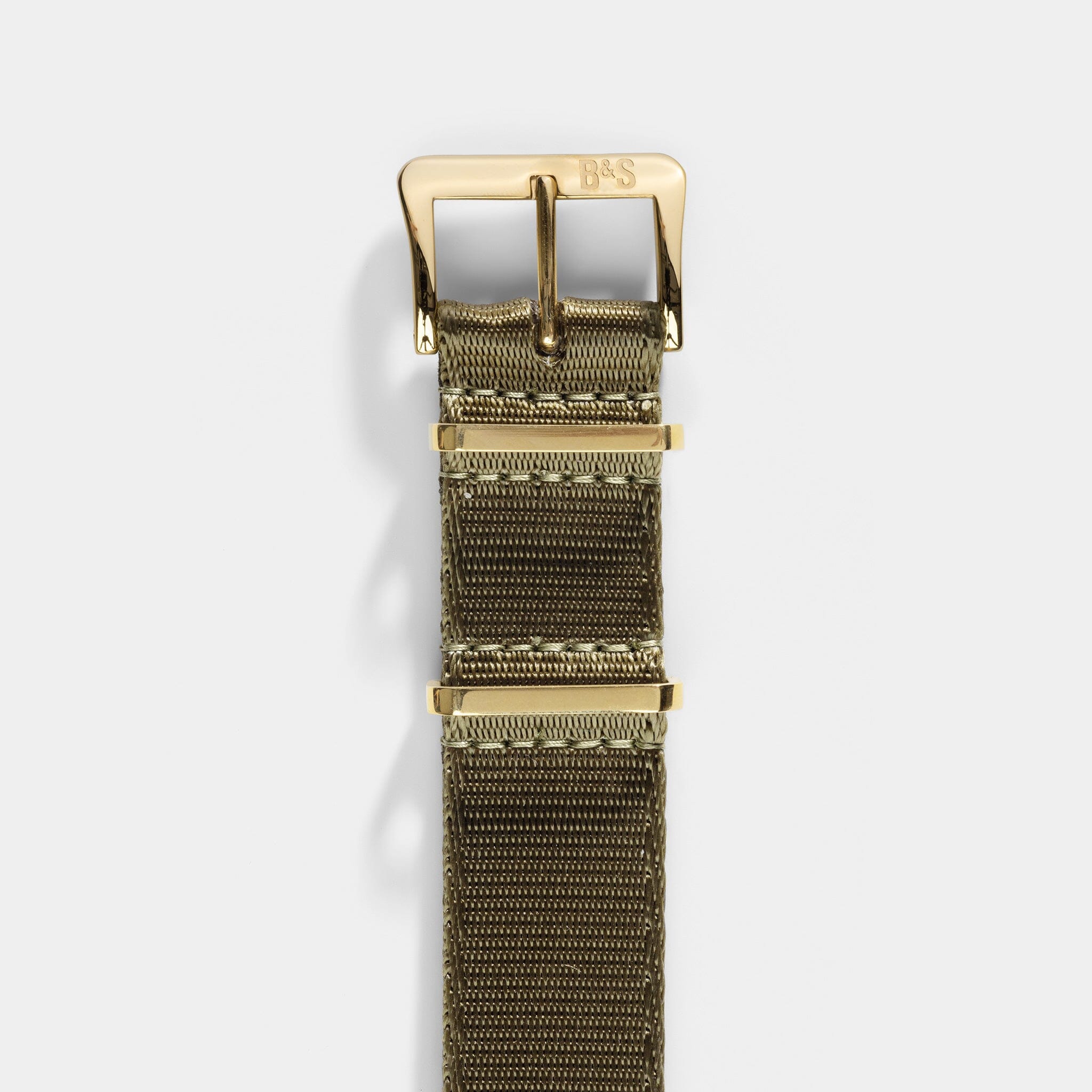 Deluxe Nylon Nato Uhrenarmband Olive Drab - Gold