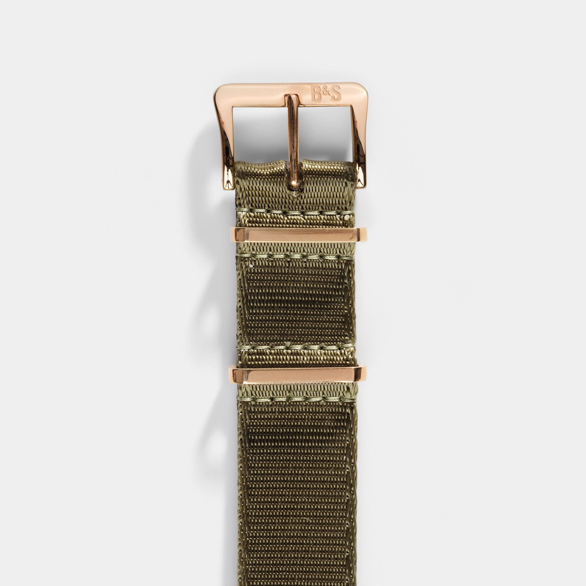 Deluxe Nylon Nato Uhrenarmband Olive Drab - Roségold