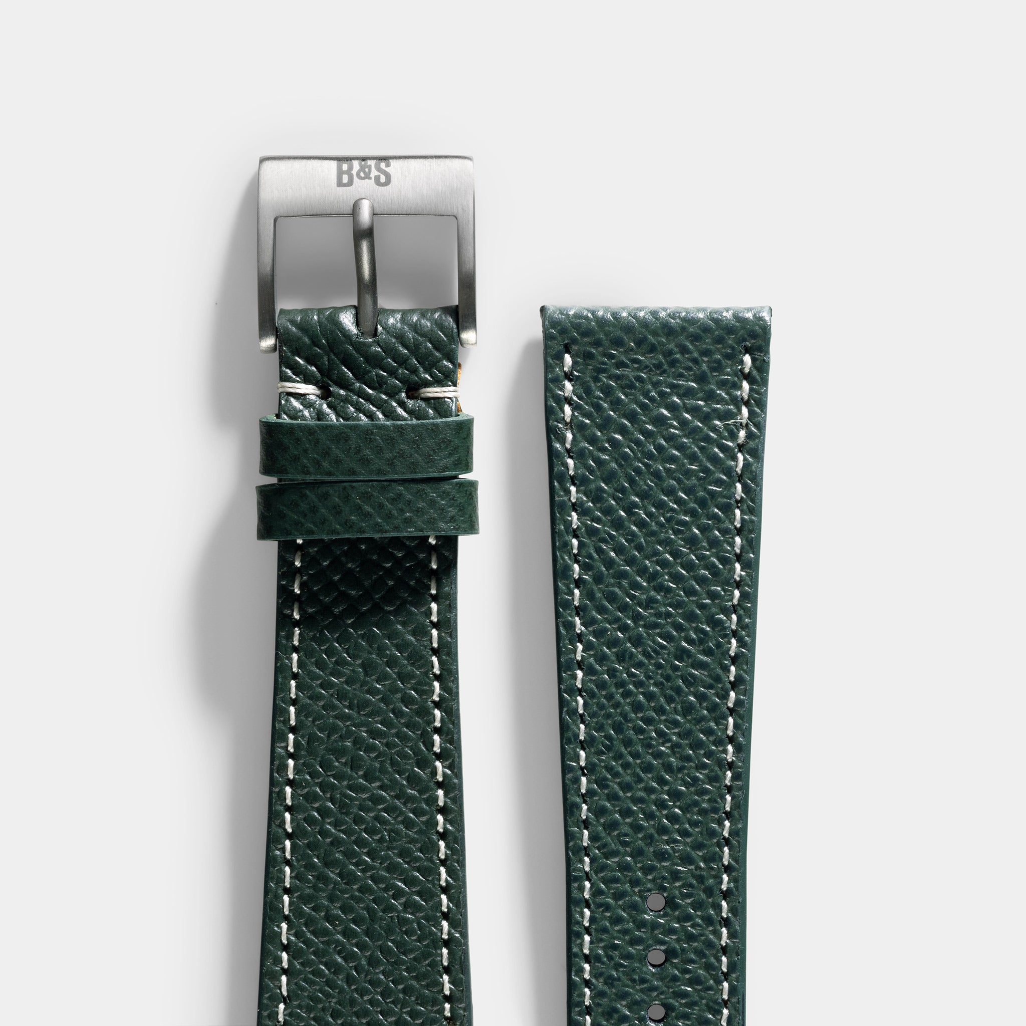 Epsom Dark Green Leather Watch Strap