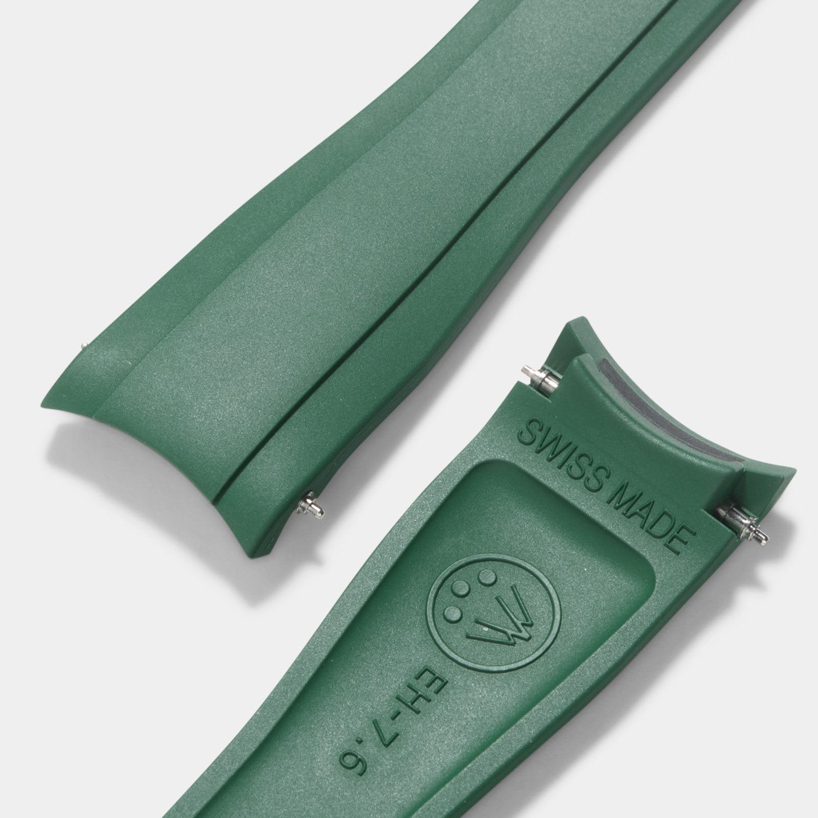 Everest Bands Kautschuk Uhrenarmband Grün - Für Rolex Faltschließe