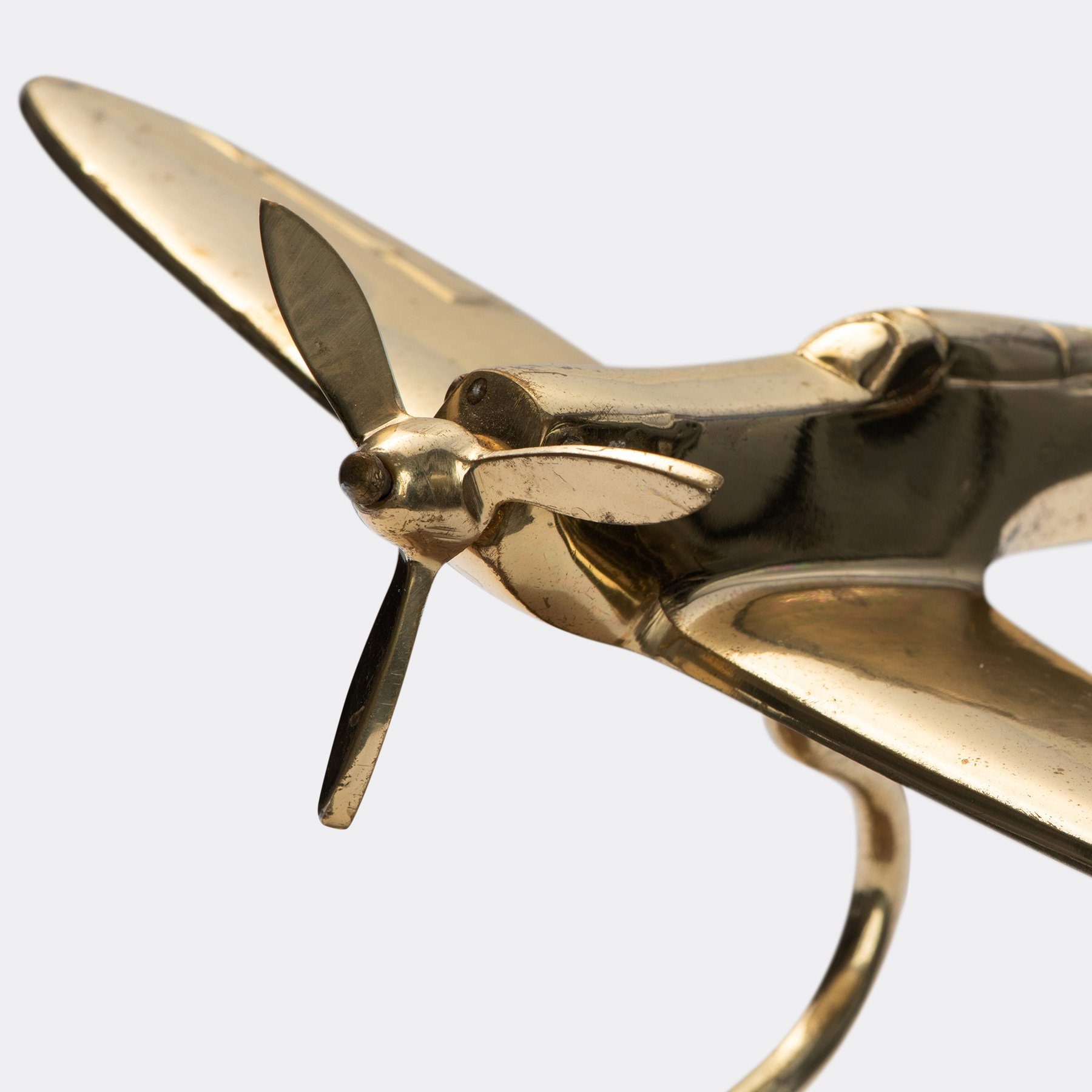 1950s Brass Spitfire Desk Airplane