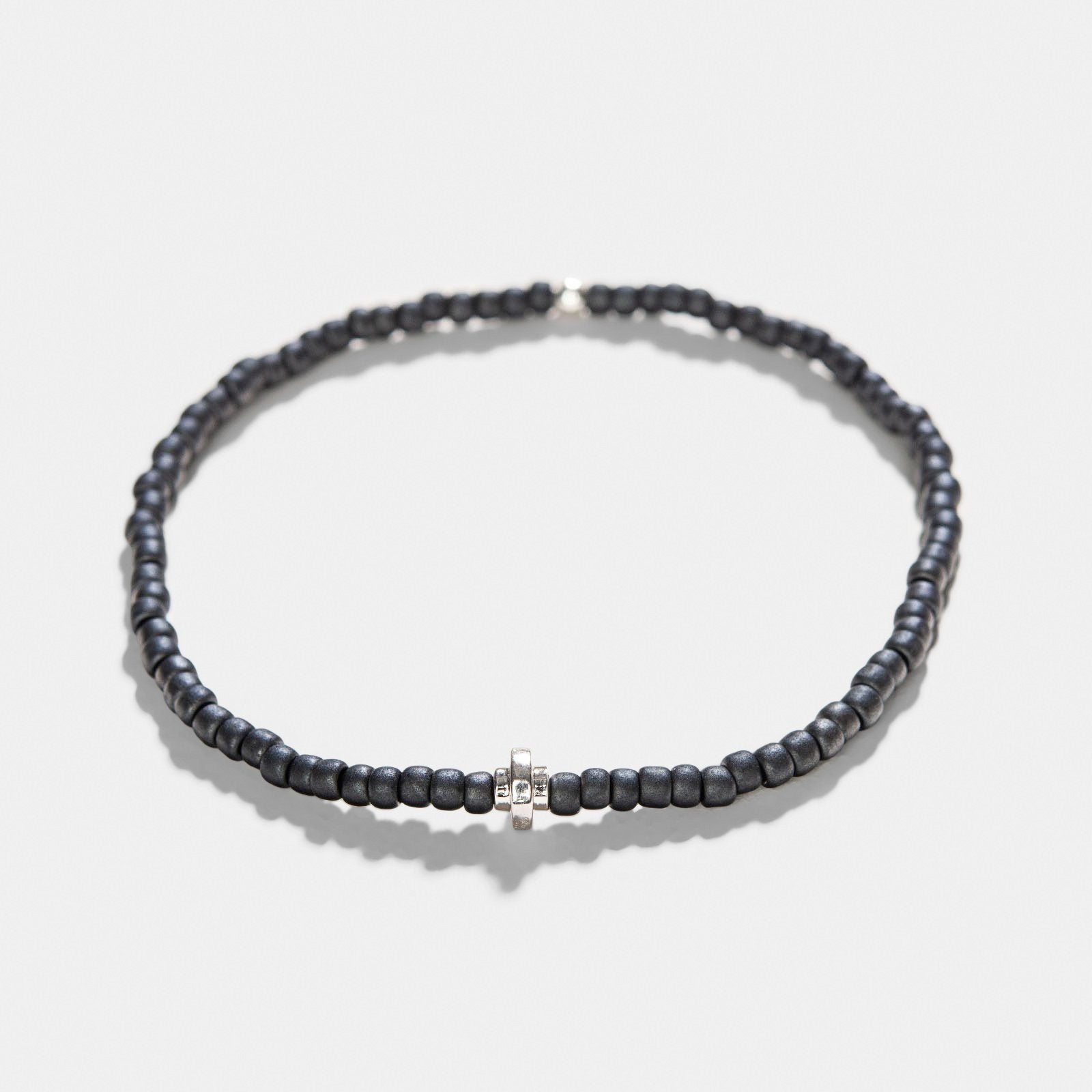 Oskar Gydell Toho Bracelet Deco Bead Silver - Dark Grey