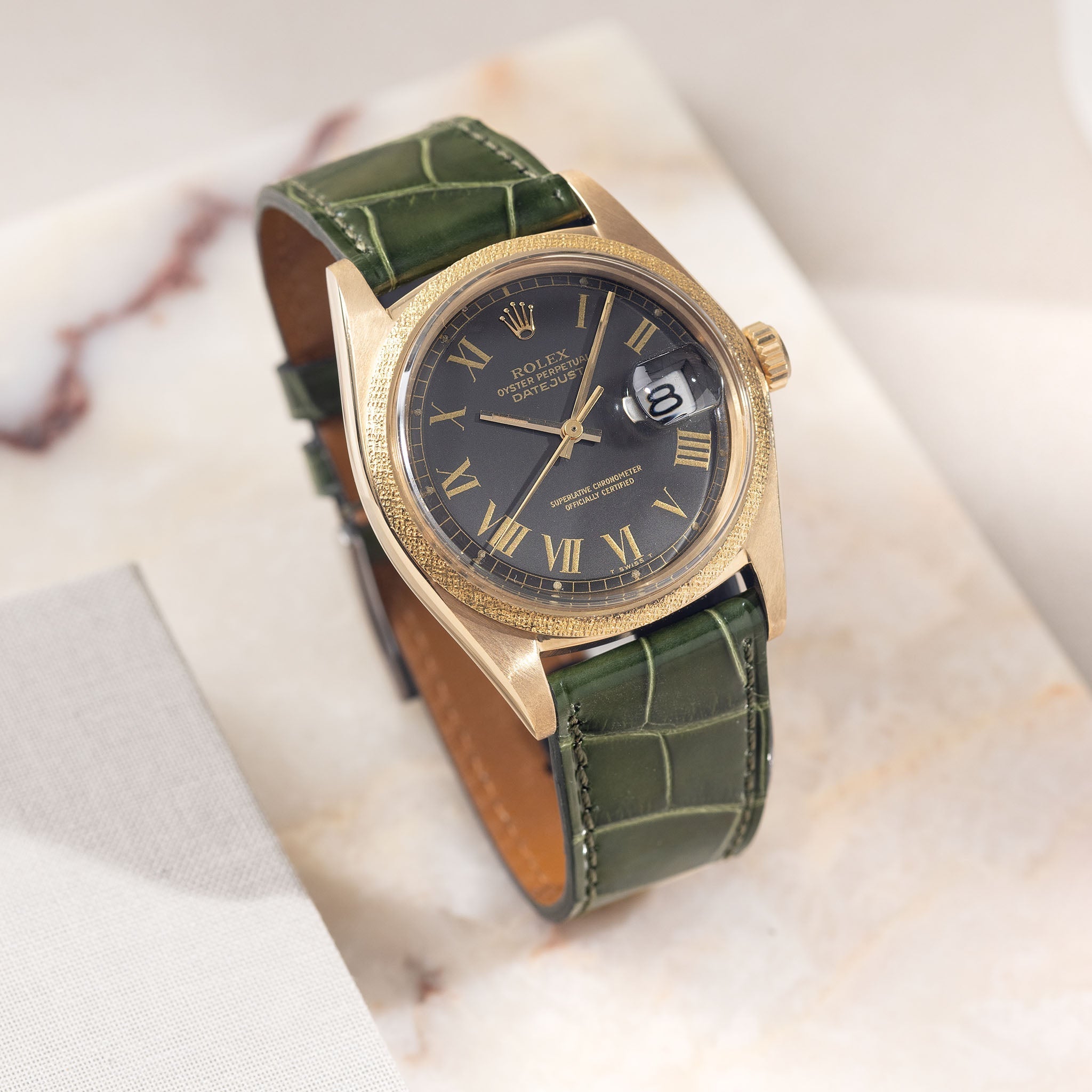 Rolex Datejust Morellis mit Premium Alligatorleder Uhrenarmband