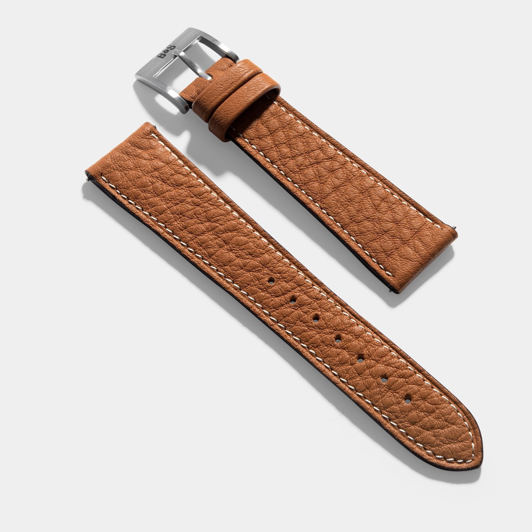Taurillon Noisette Brown Leather Watch Strap Change it
