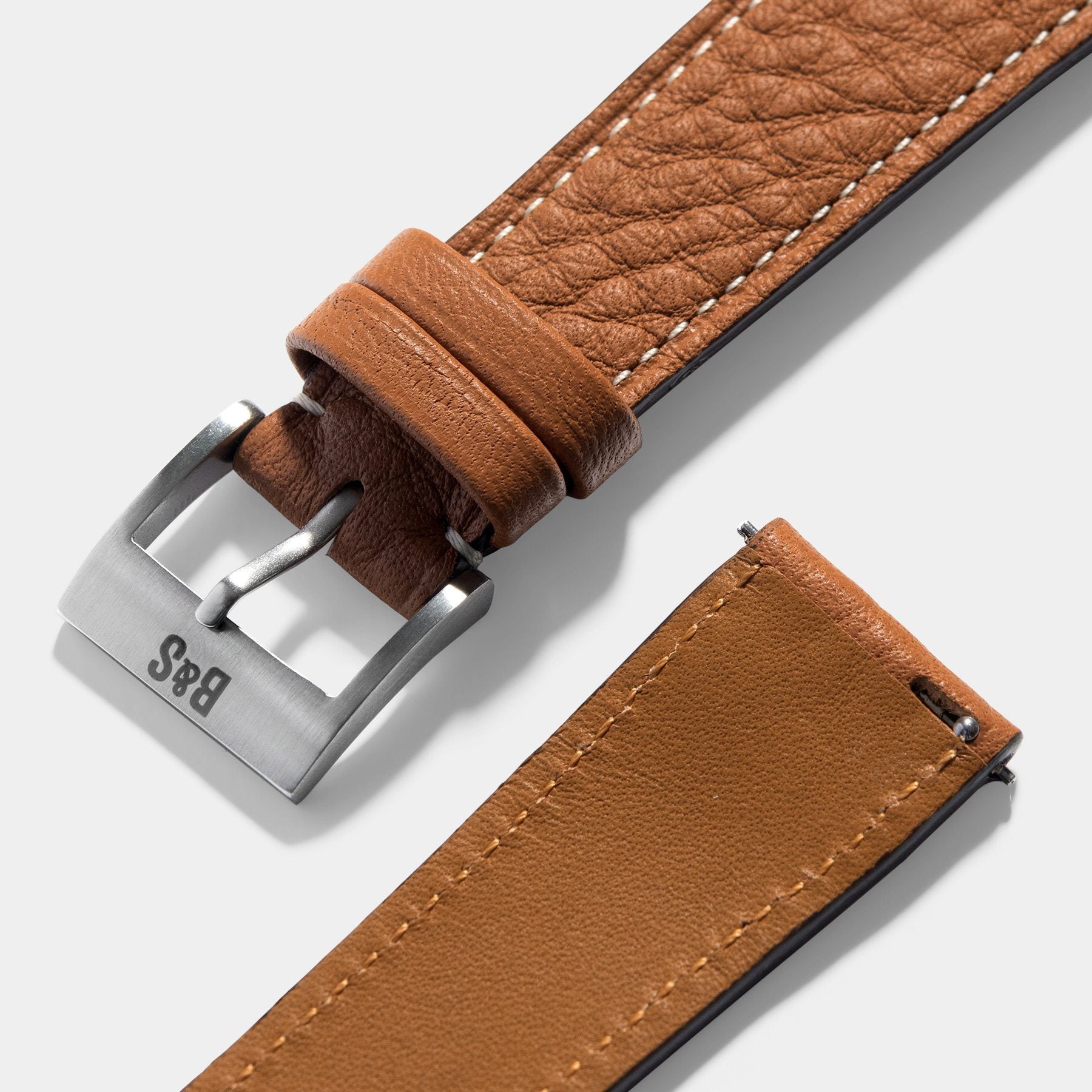 Taurillon Noisette Brown Leather Watch Strap Change it