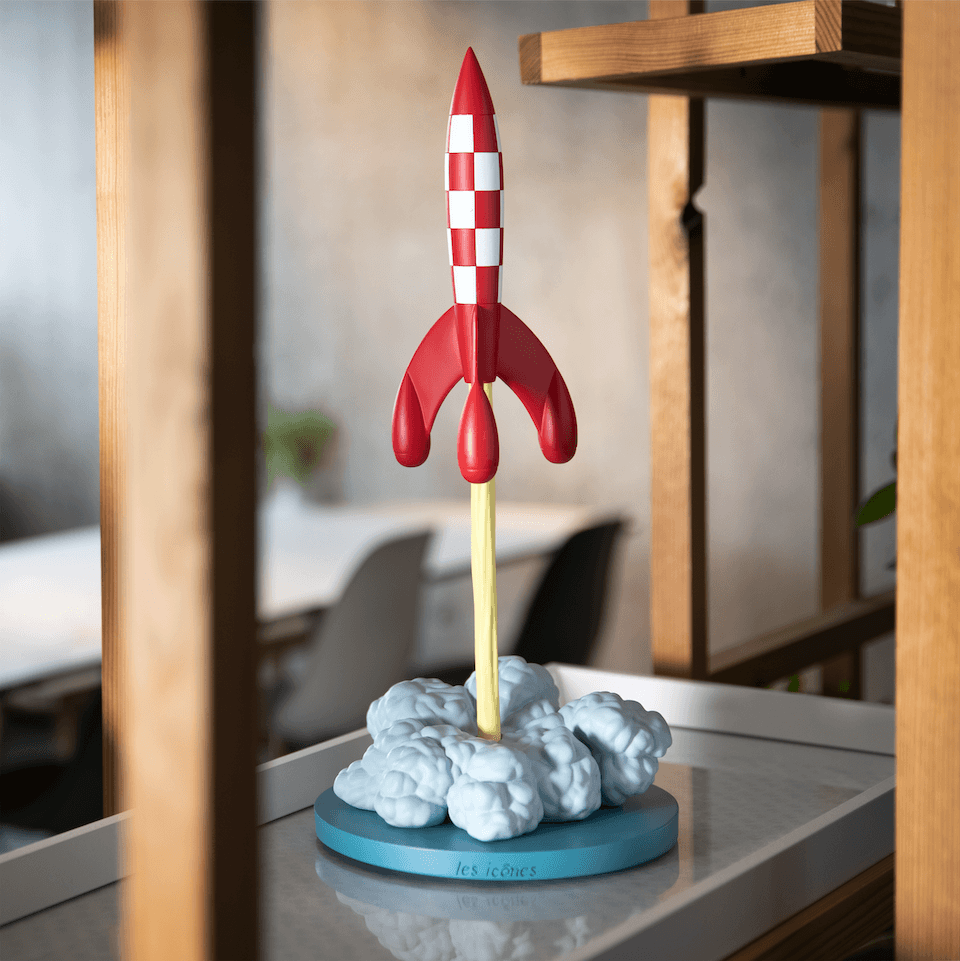 The Adventures of Tintin Rocket Taking Off Numbered Edition