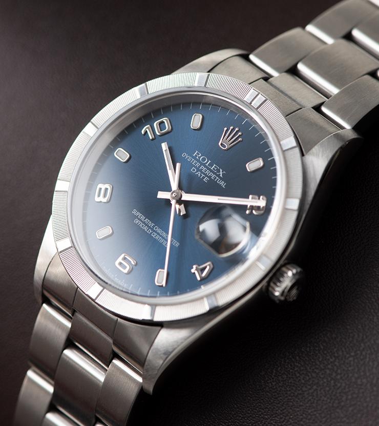Rolex Date Reference 15010 Blue Dial Arabic Numerals
