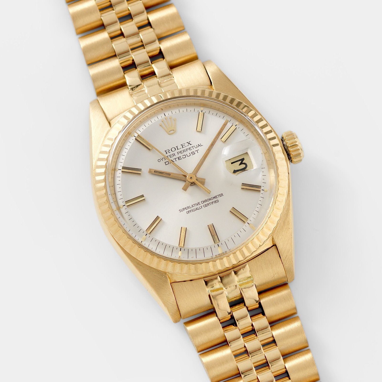 Rolex Datejust Yellow Gold 1601 Silver Dial