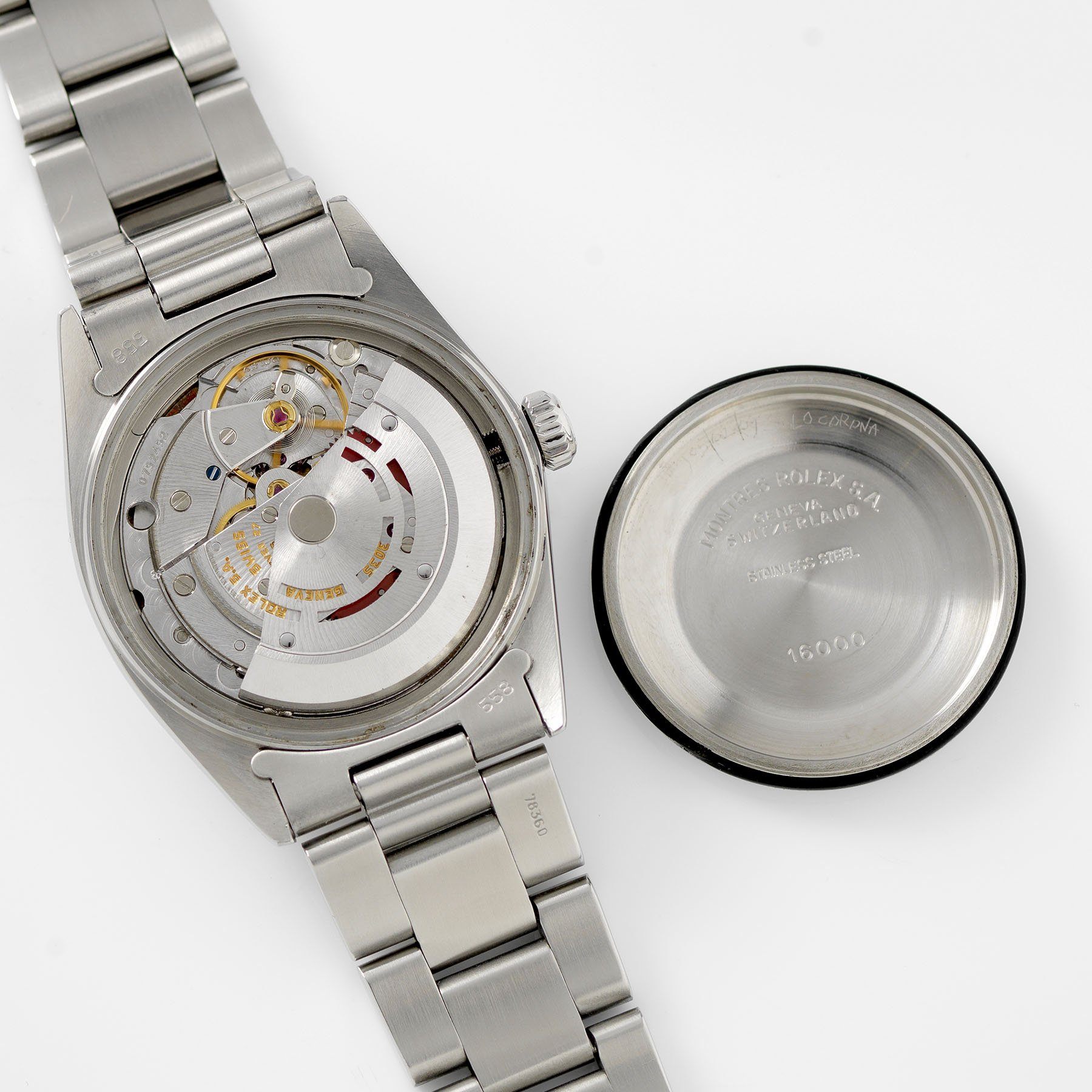 Rolex Datejust Reference 16000 Silver Soleil Dial 