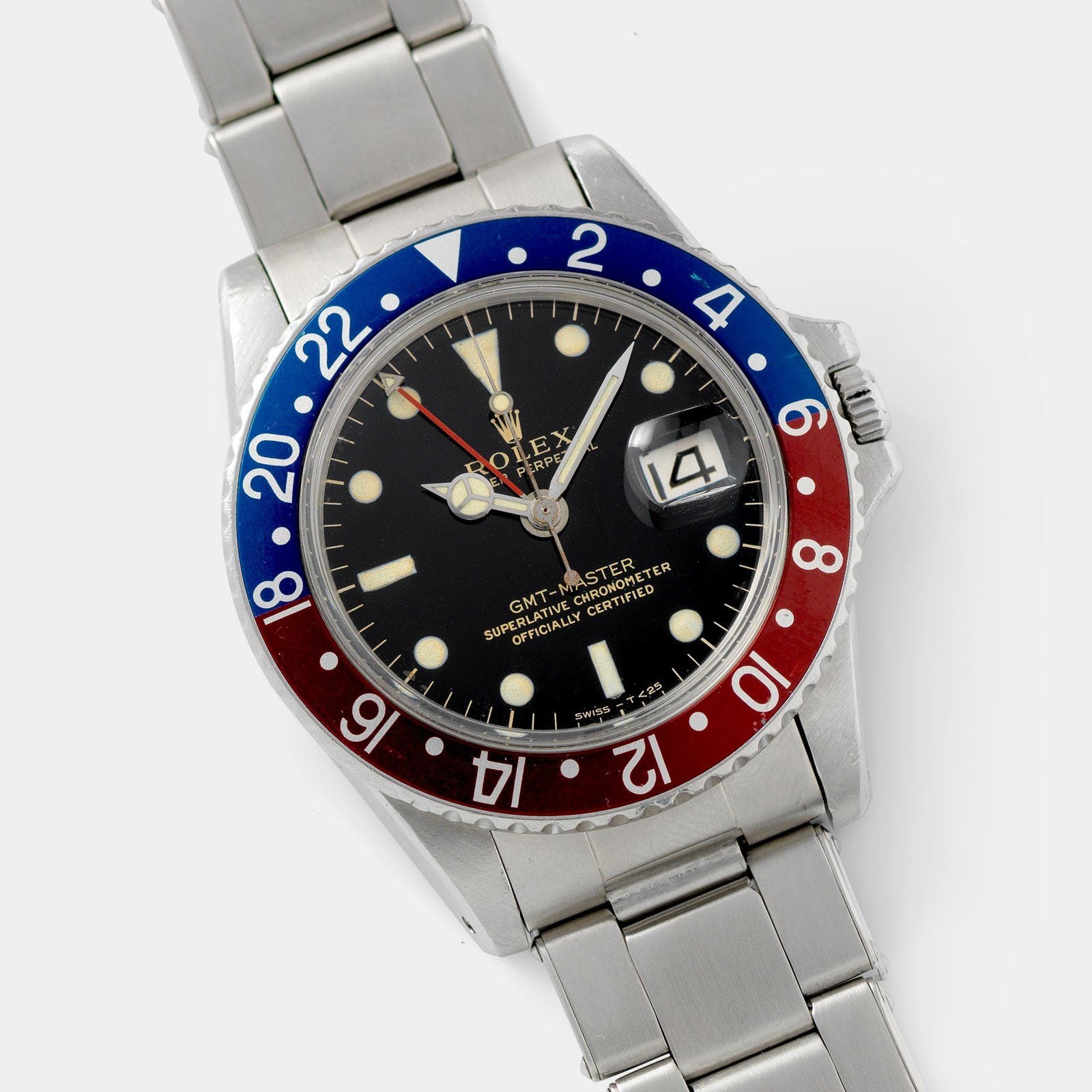 Rolex 1675 Gilt Dial GMT Master Small Hand 40mm steel case