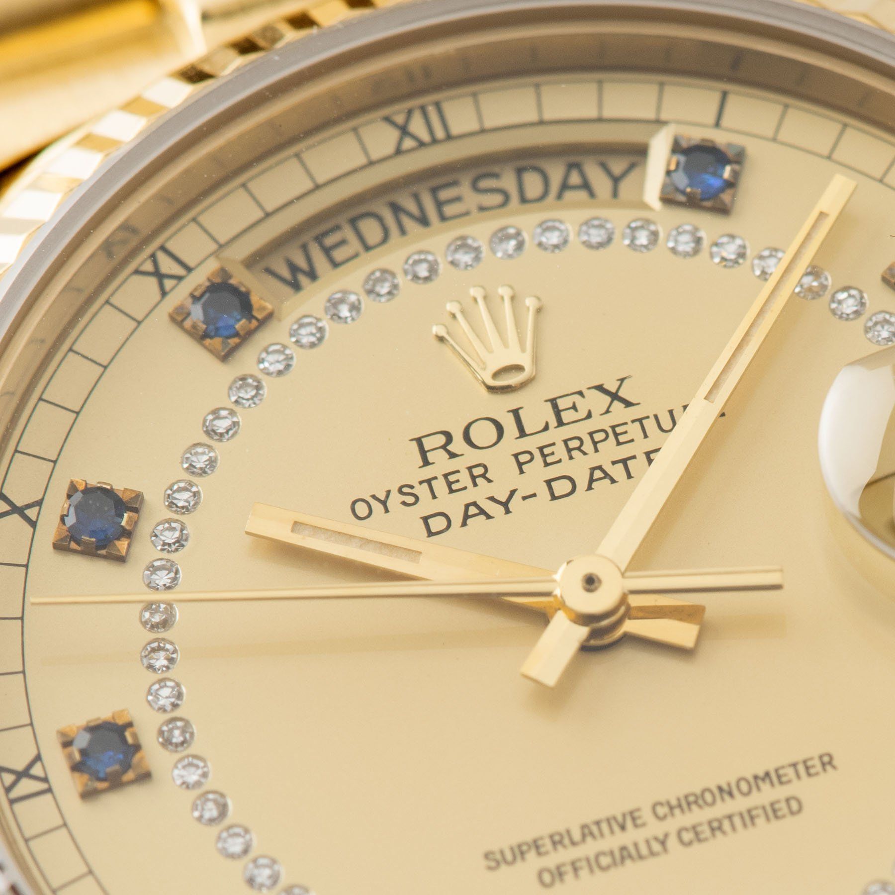 Rolex Day-Date Reference 18038 Blue Sapphire String Dial