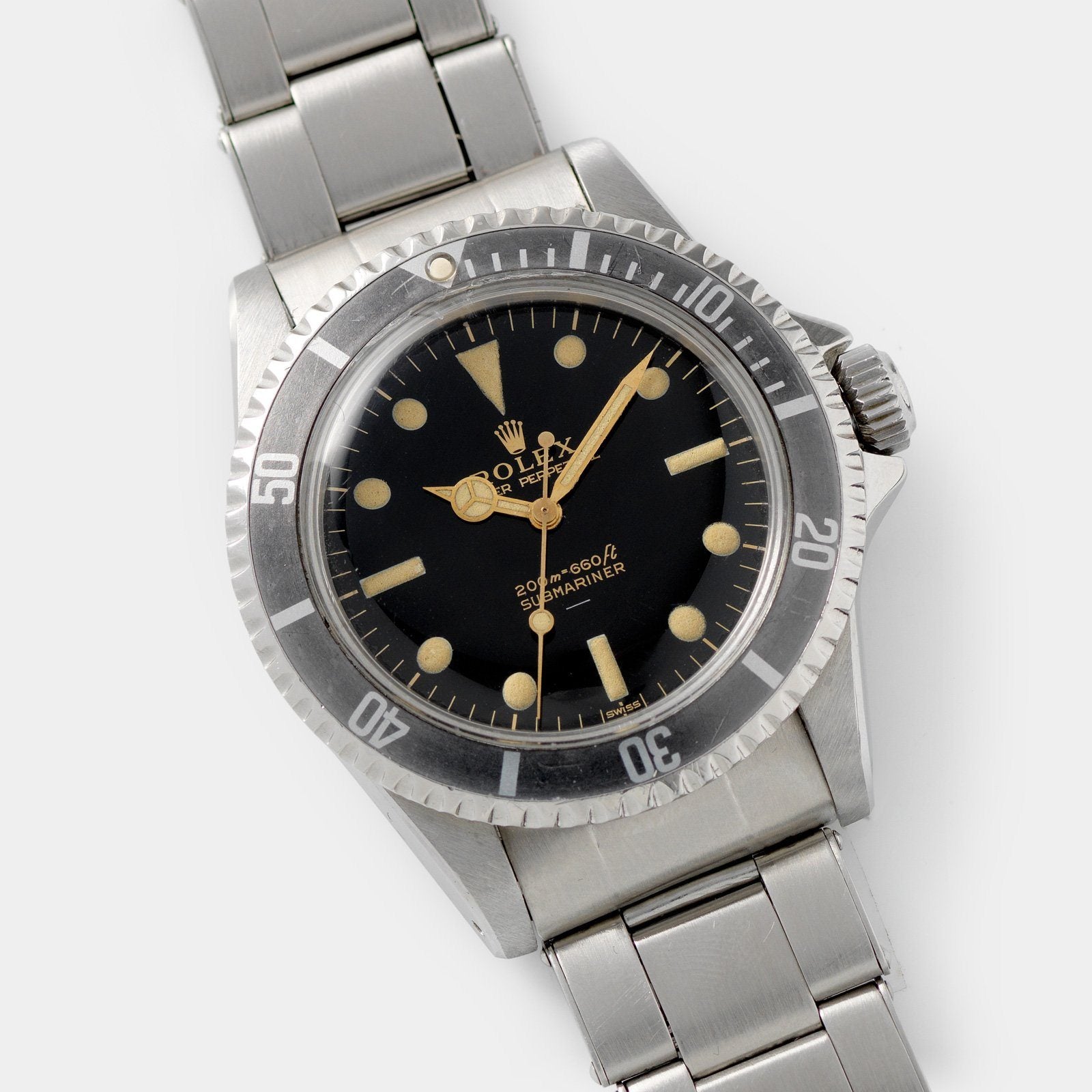 Rolex Submariner 5513 Gilt Underline Dial  40mm steel case