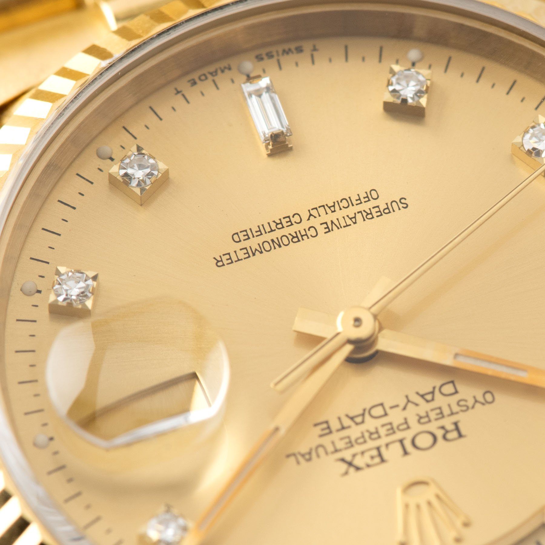 Rolex Day-Date Champagne Dial Diamond Hours 18238