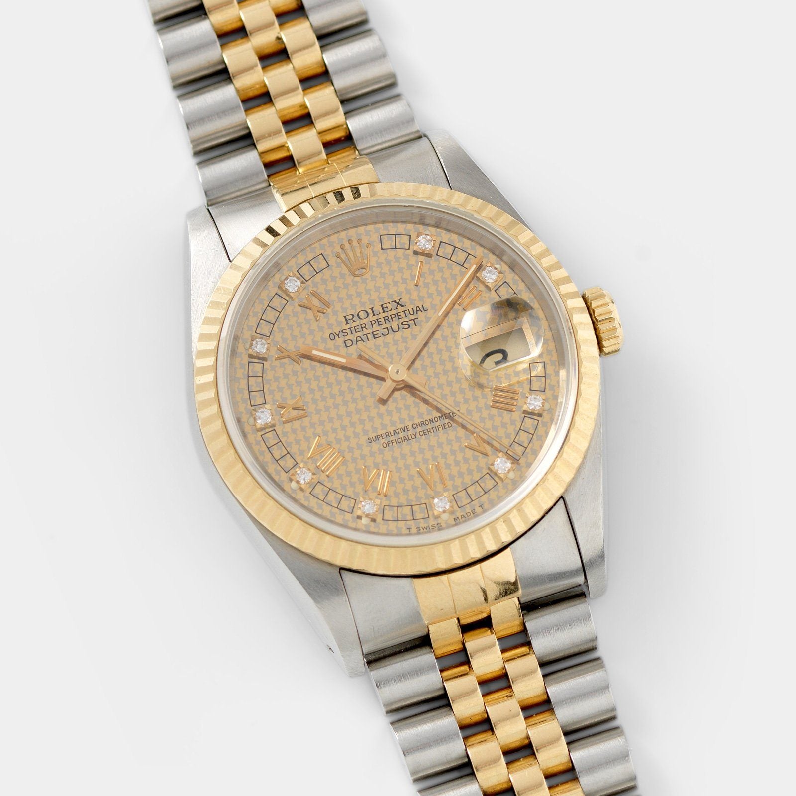 Rolex Datejust Tweed and Diamond Dial Reference 16233