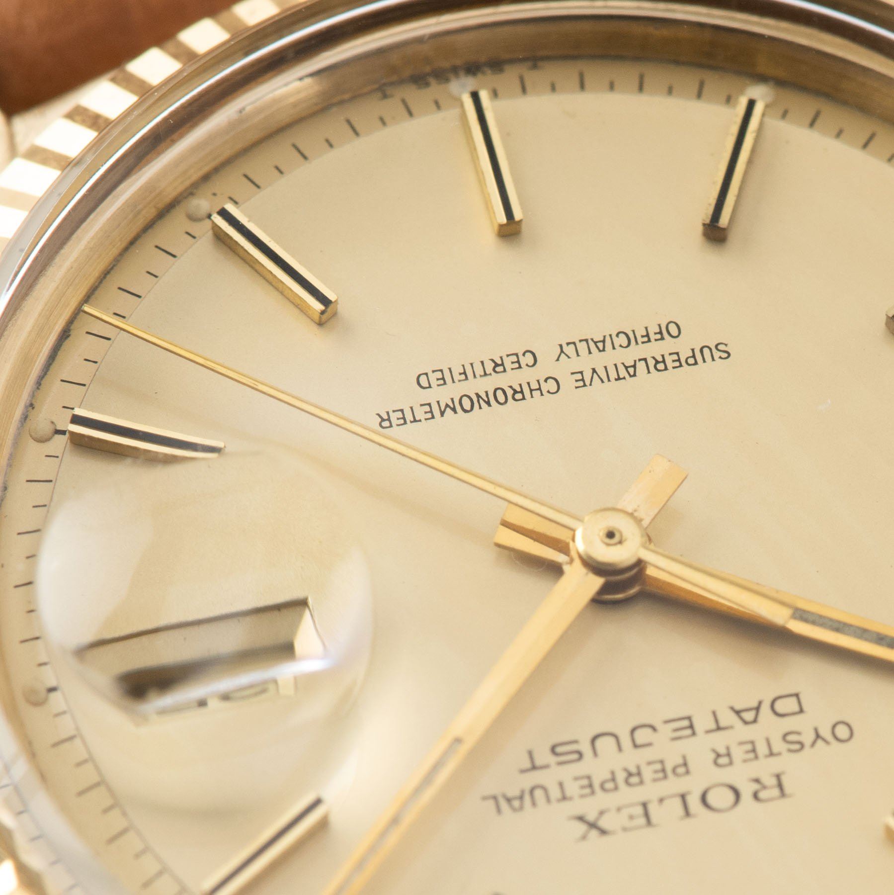 Rolex Datejust Yellow Gold 1601 Champagne Dial