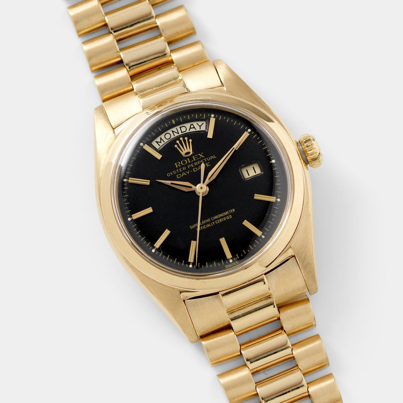Rolex Day-Date Yellow Gold Black Dial ref 1802