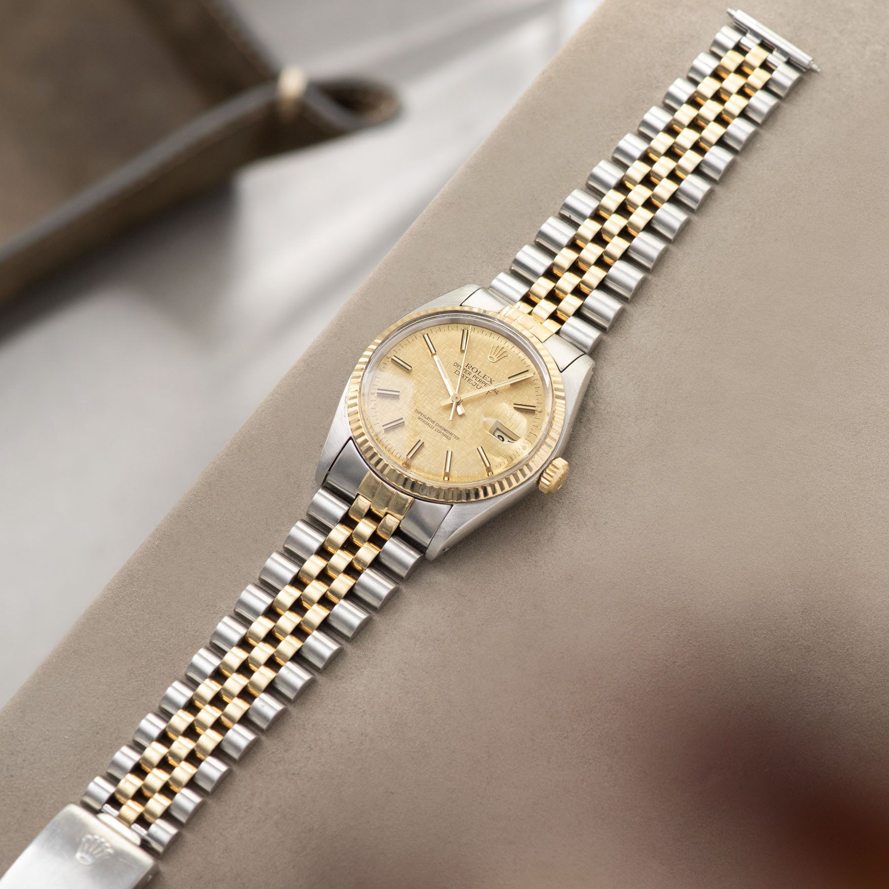 Rolex Datejust Steel and Gold 16013 Linen Dial