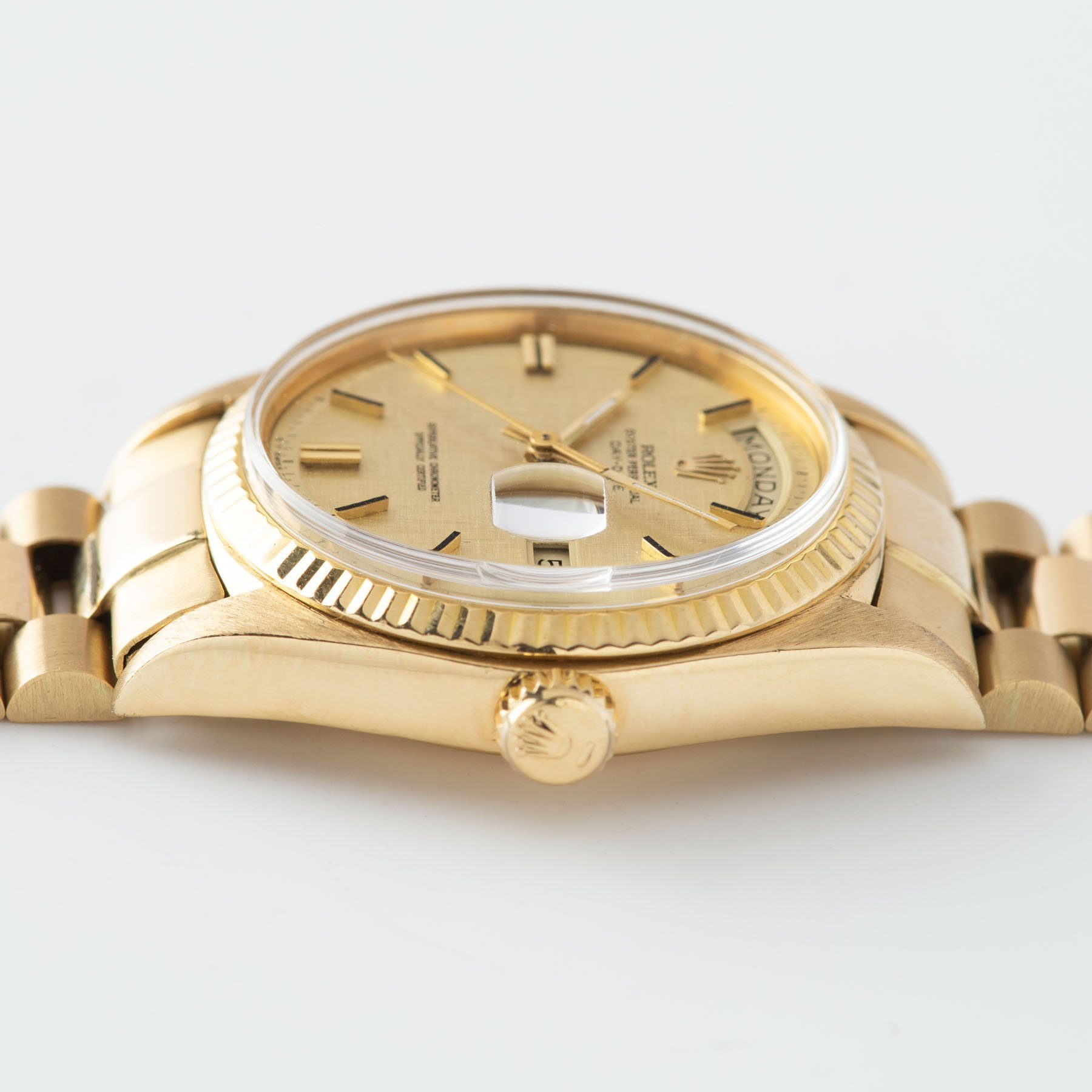 Rolex Day Date Yellow Gold Linen Dial 1803