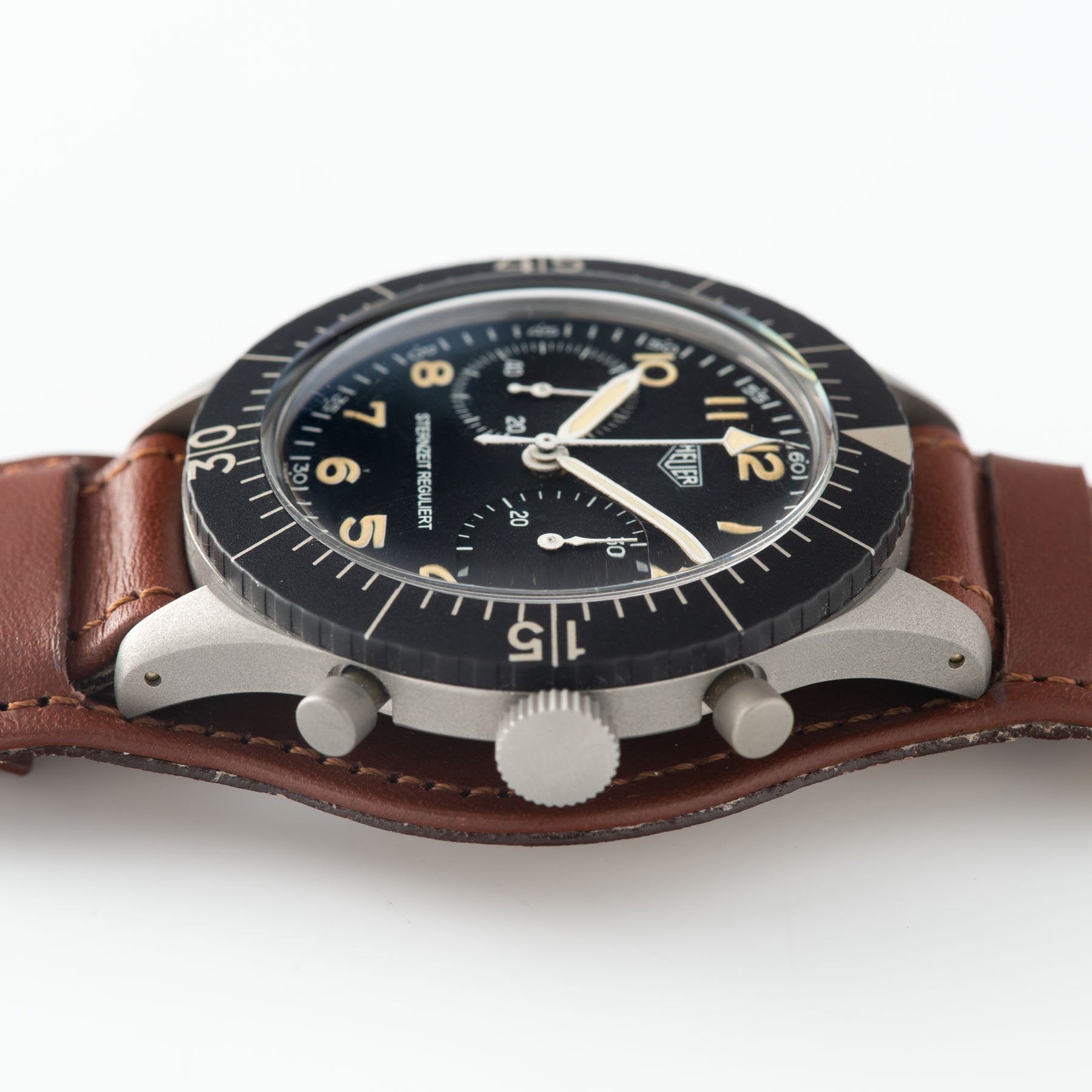 Heuer Chronograph Bundeswehr Sternzeit Reguliert 1551 SGSZ