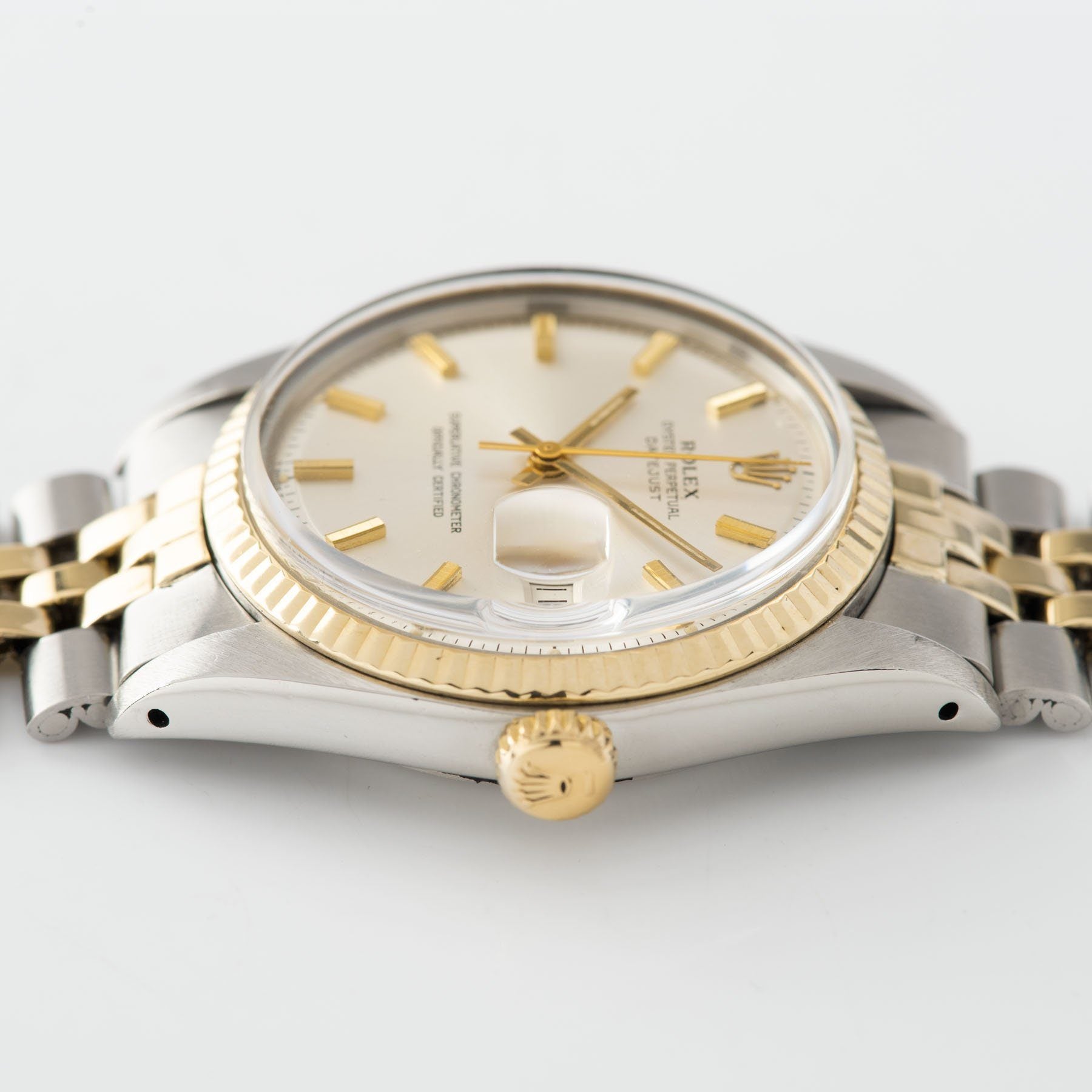 Rolex Datejust Steel and Gold 1601 Silver Dial