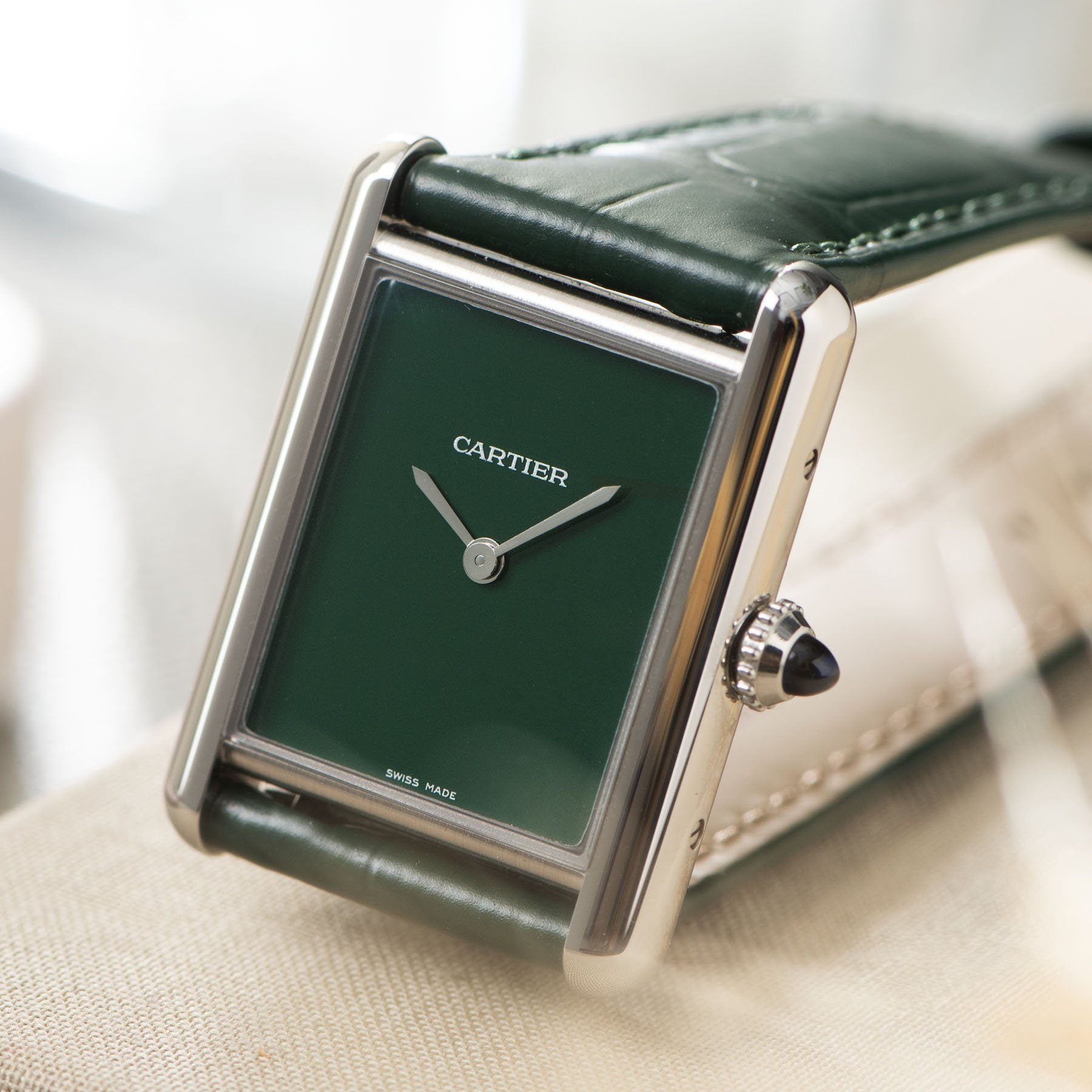 Cartier Tank Must 2021 Large Size with Green Dial