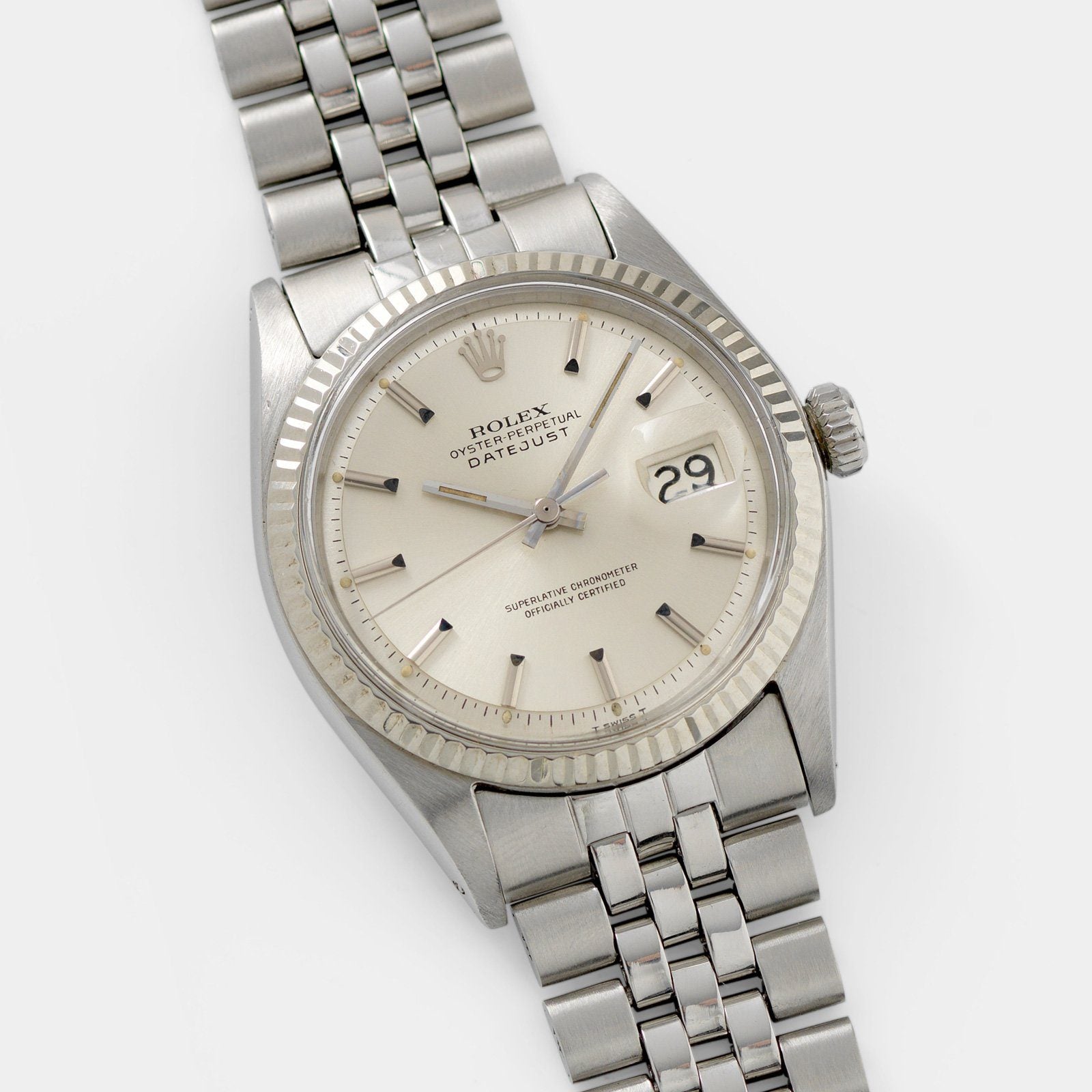 Rolex Datejust Steel 1601 With Silver Dial